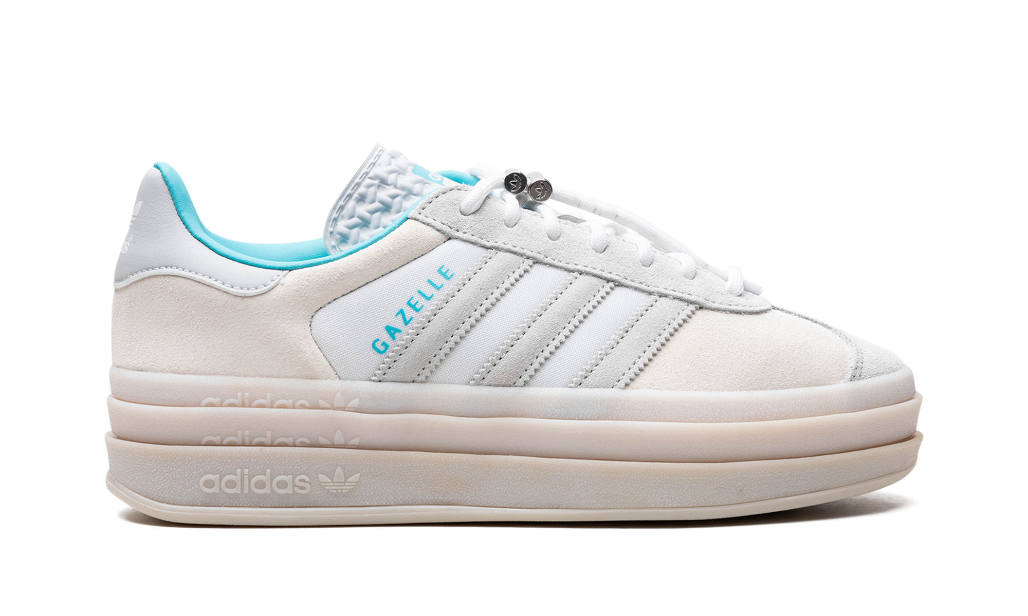 adidas gazelle bold cloud white light blue women s+IH9992+right view