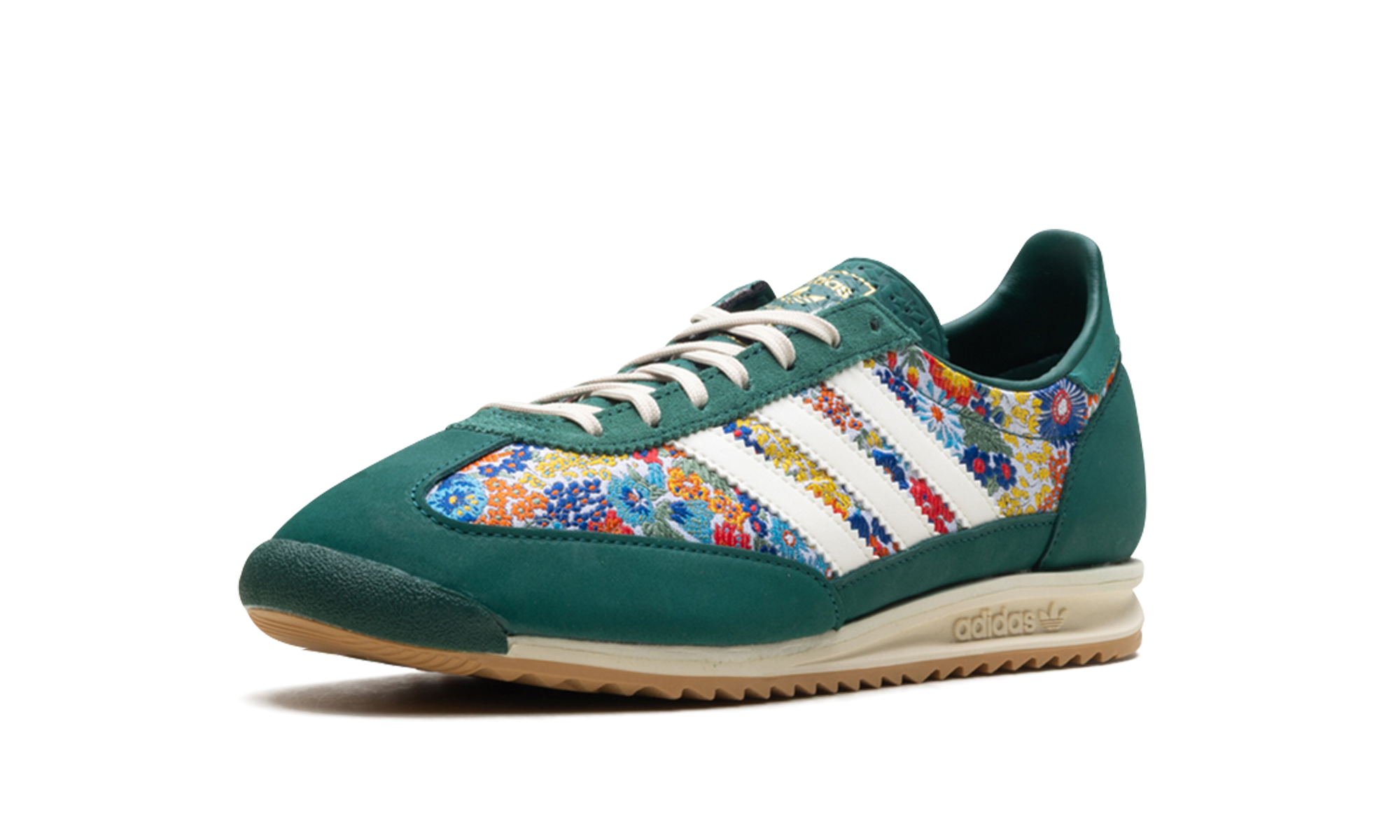 adidas sl 72 og liberty london collegiate green women s+JH7226+left diagnol single view