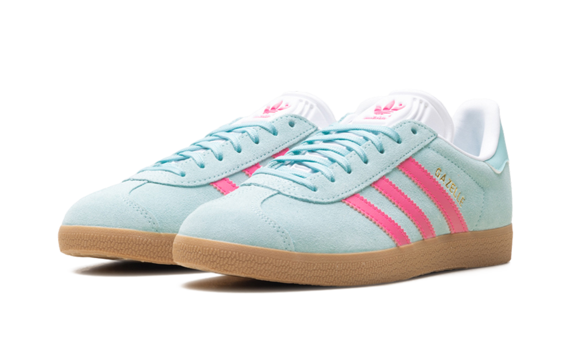 adidas gazelle flash aqua lucid pink women s+JI1375+diagnol left view