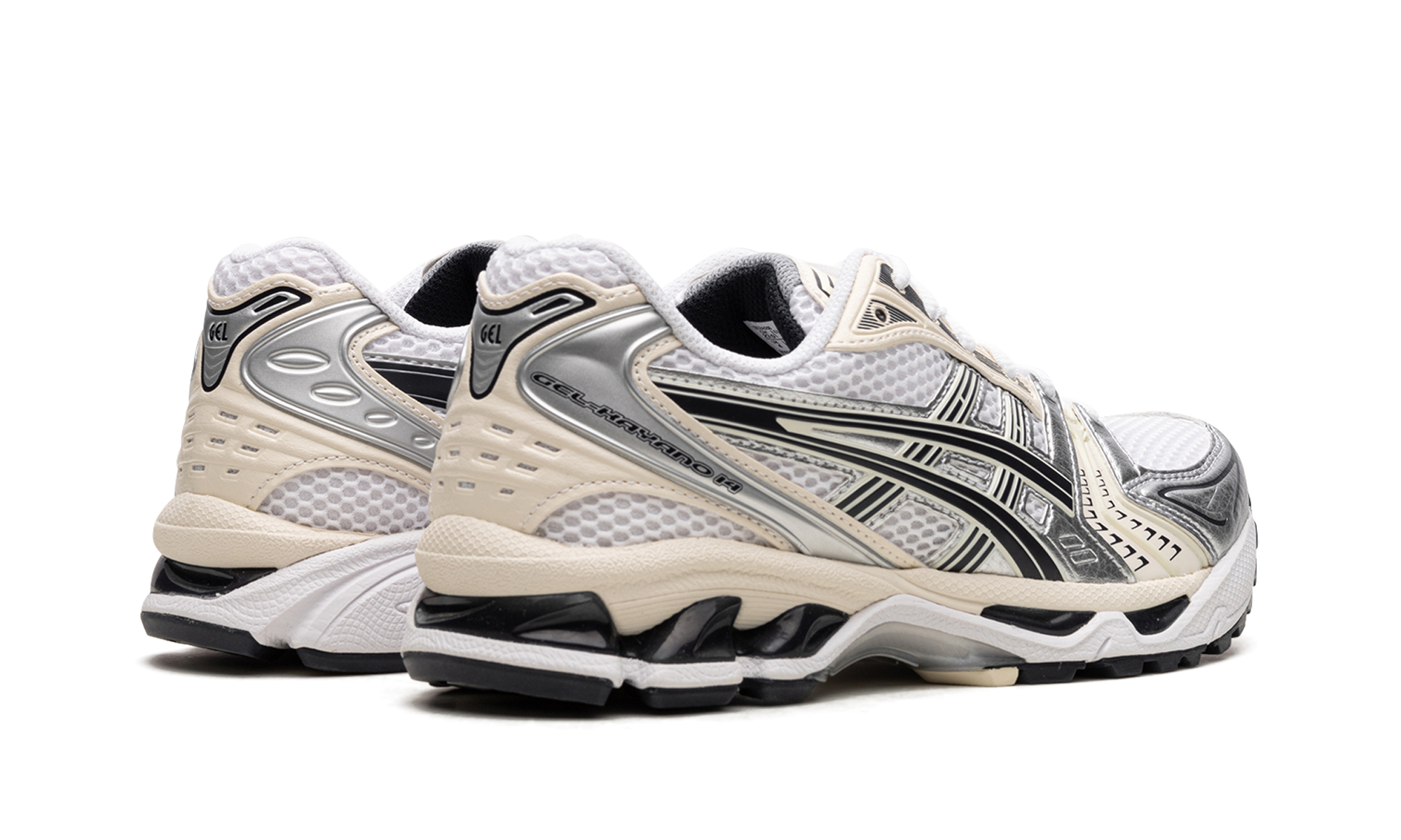asics gel kayano 14 white midnight women s+1202A056-109+diagnol right behind view