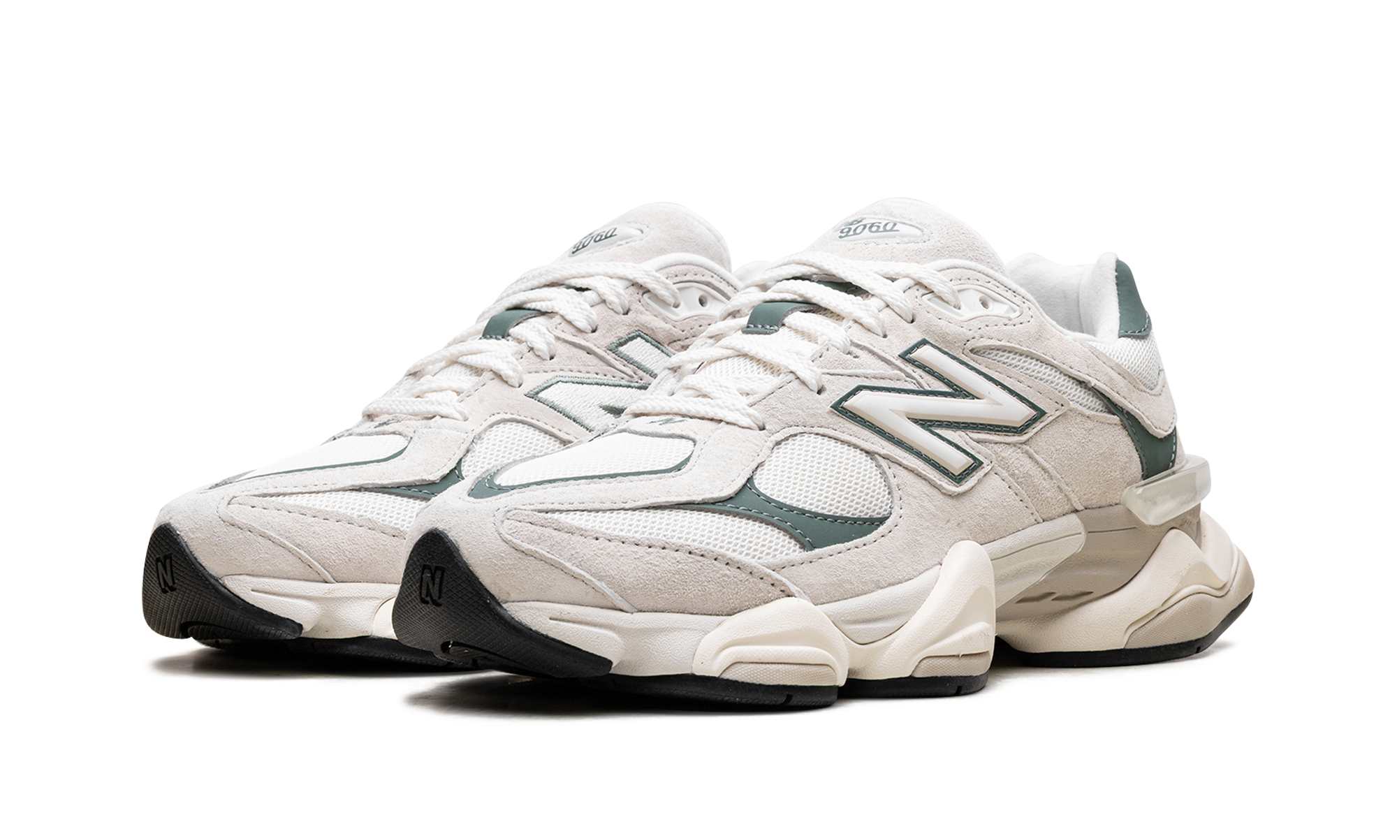 new balance 9060 linen dark juniper+U9060EEI+diagnol left view