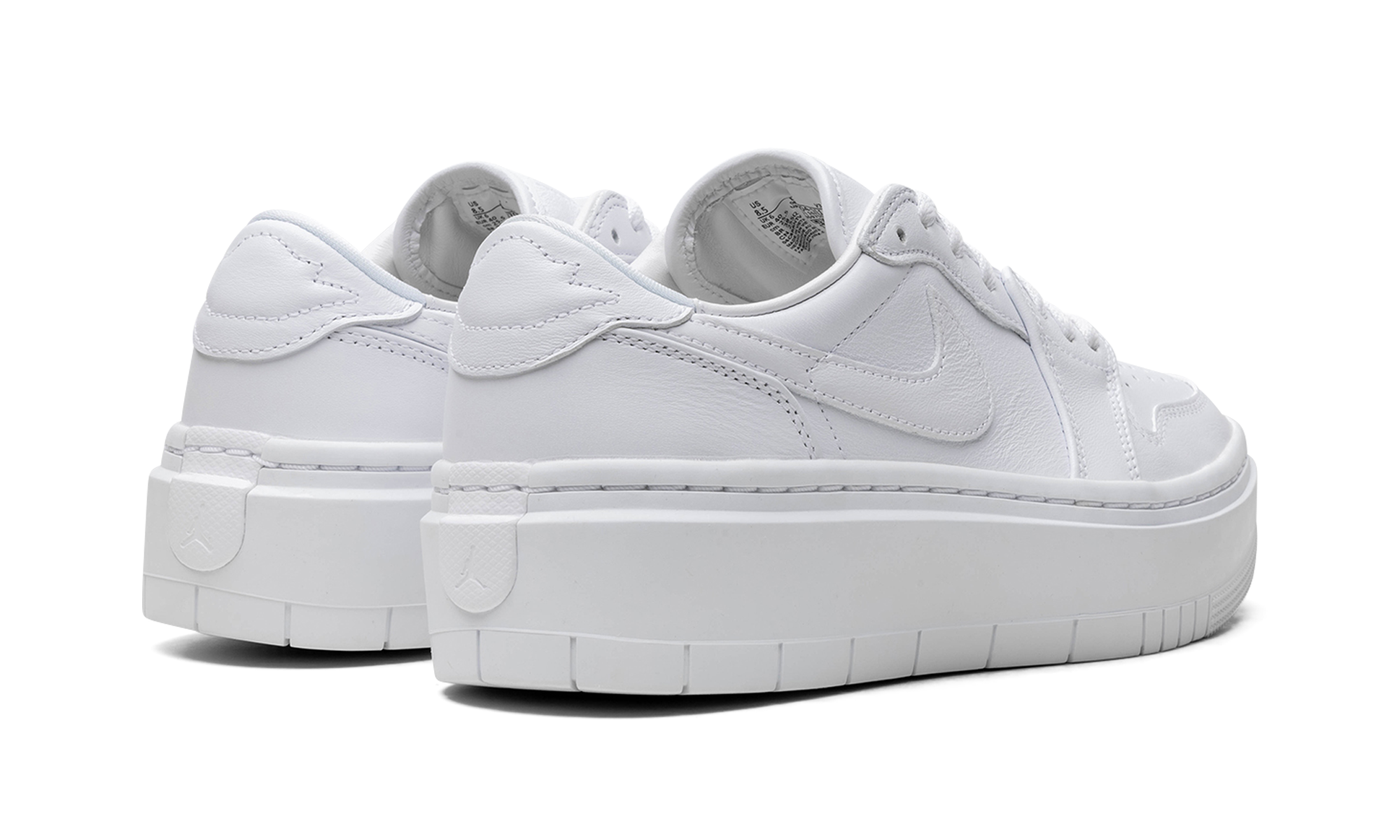 jordan 1 elevate low triple white women s+DH7004-111+diagnol right behind view