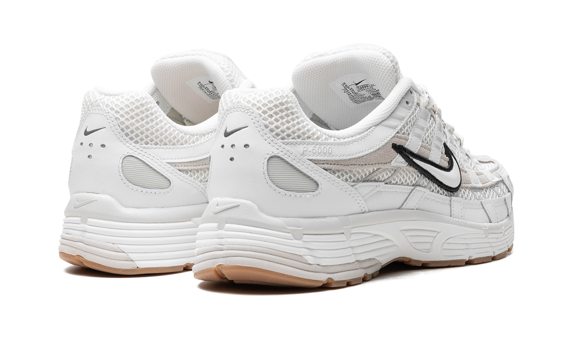 nike p 6000 premium summit white+HF4898-121+diagnol right behind view