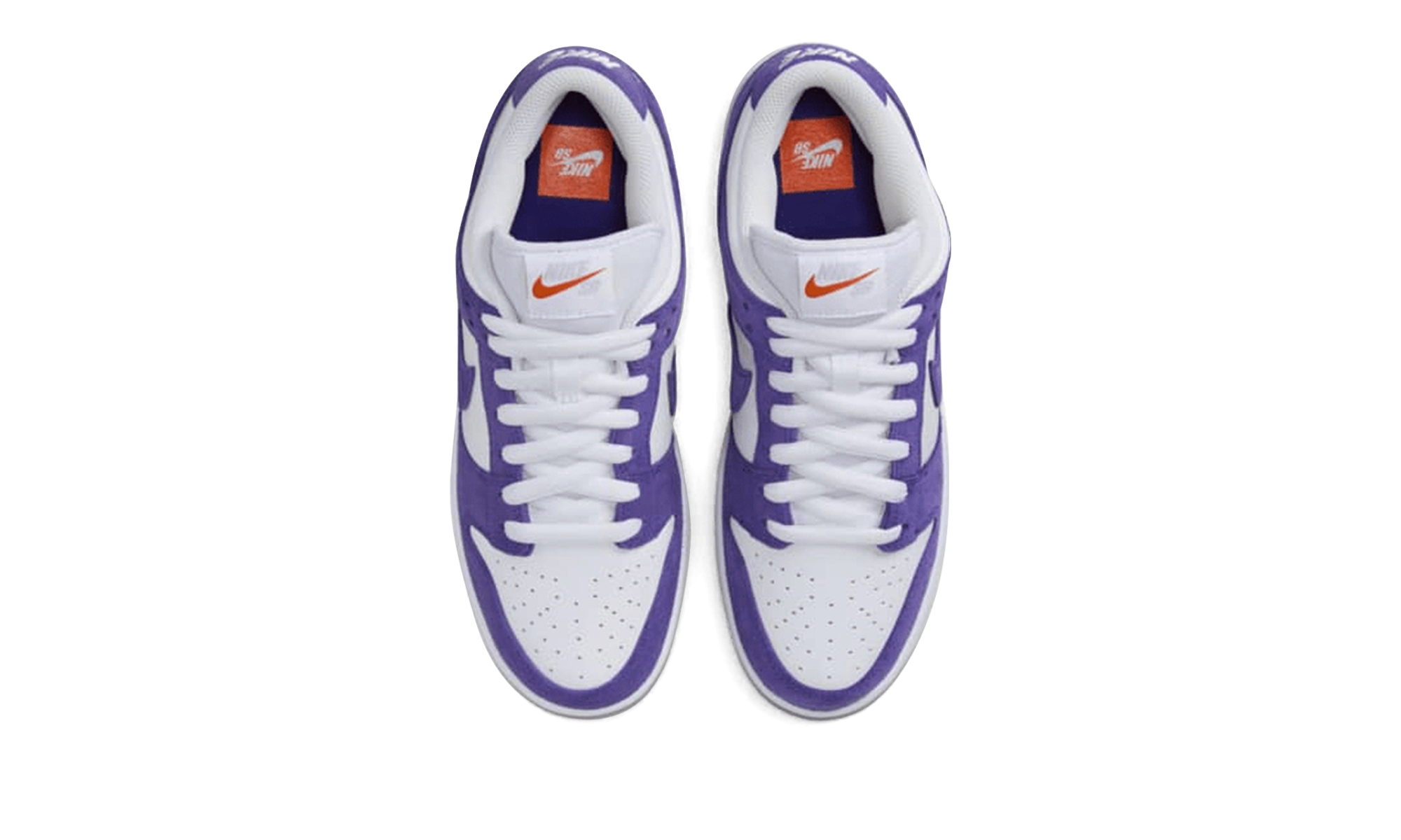 nike sb dunk low pro iso orange label court purple+DV5464-500+diagnol left view