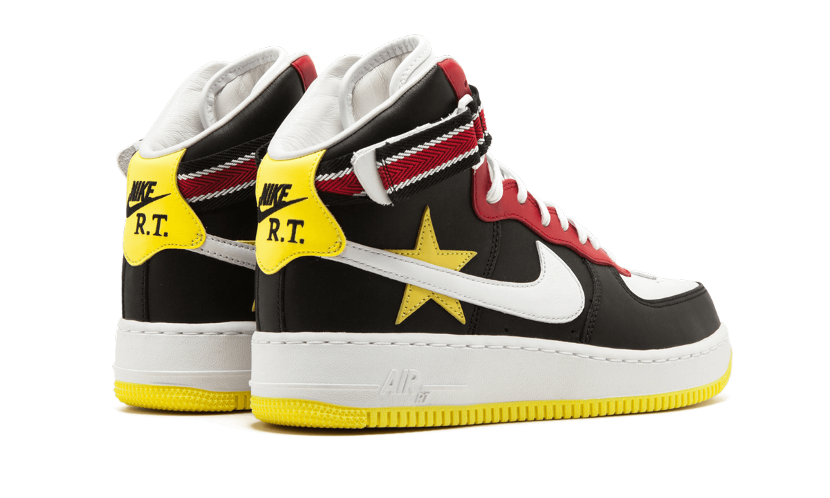 nike air force 1 high riccardo tisci all star 2018 black+AQ3366-600+diagnol right behind view