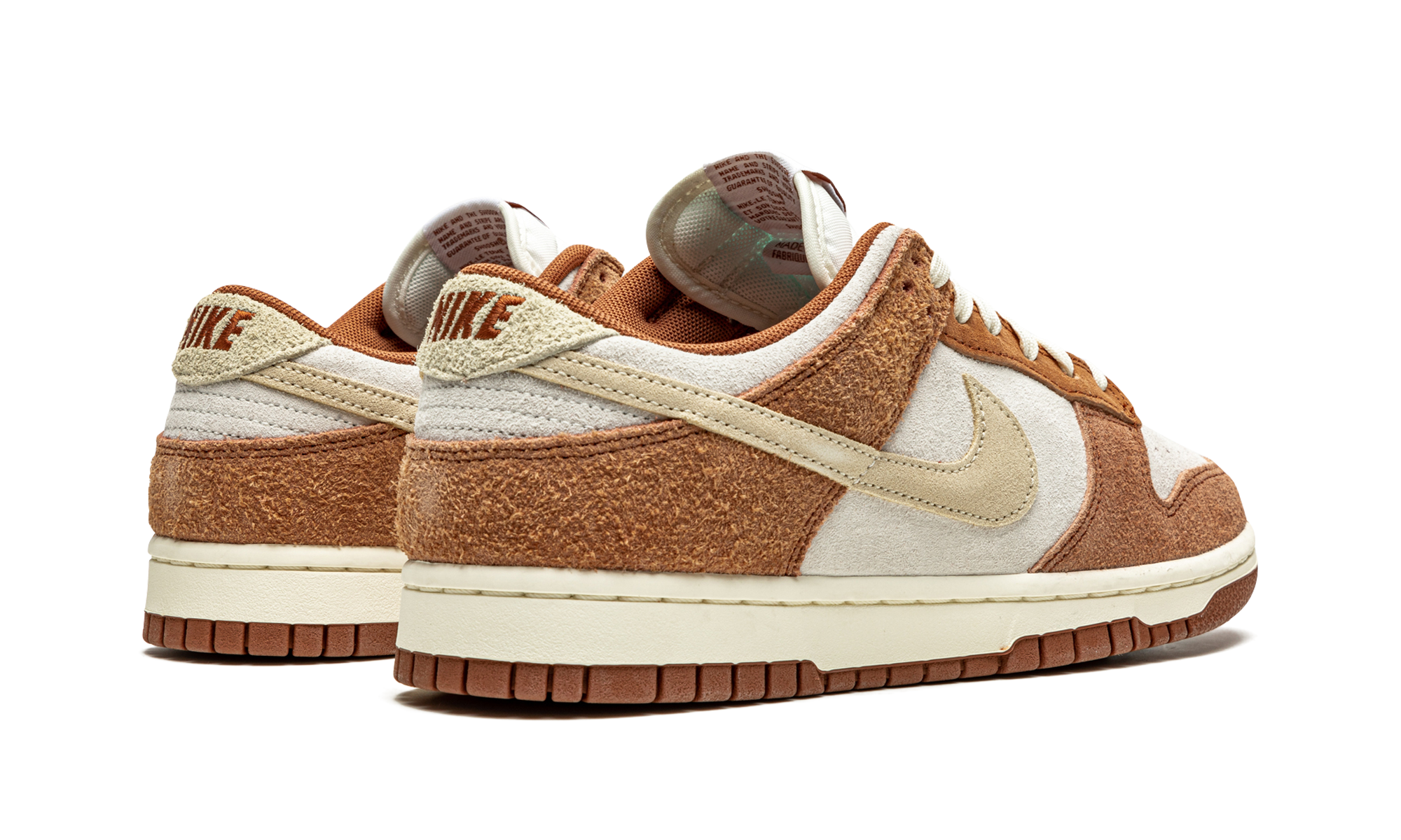 nike dunk low medium curry+DD1390-100+diagnol right behind view