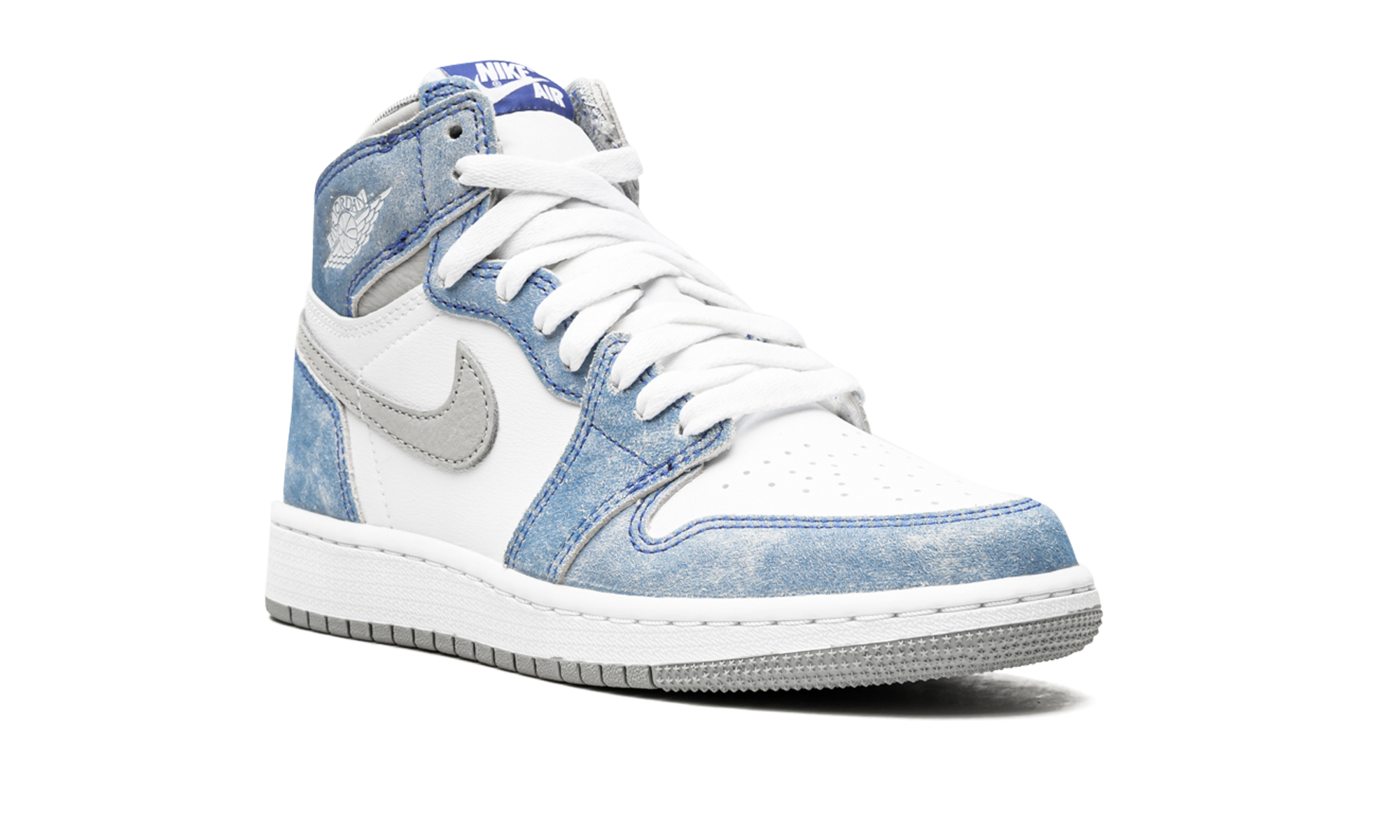 jordan 1 retro high hyper royal smoke grey gs+575441-402+diagnol right view