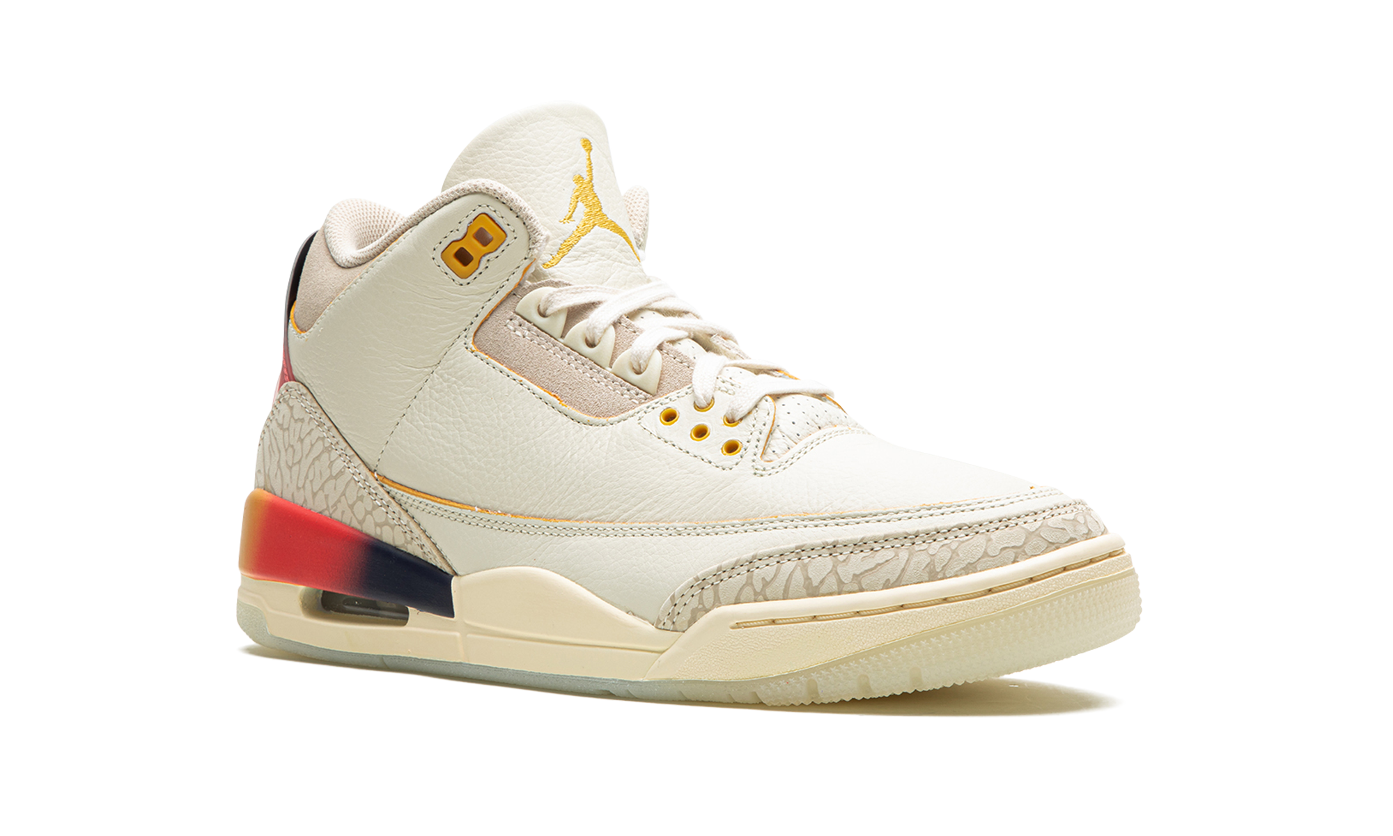 jordan 3 retro sp j balvin medellin sunset+FN0344-901+diagnol right view