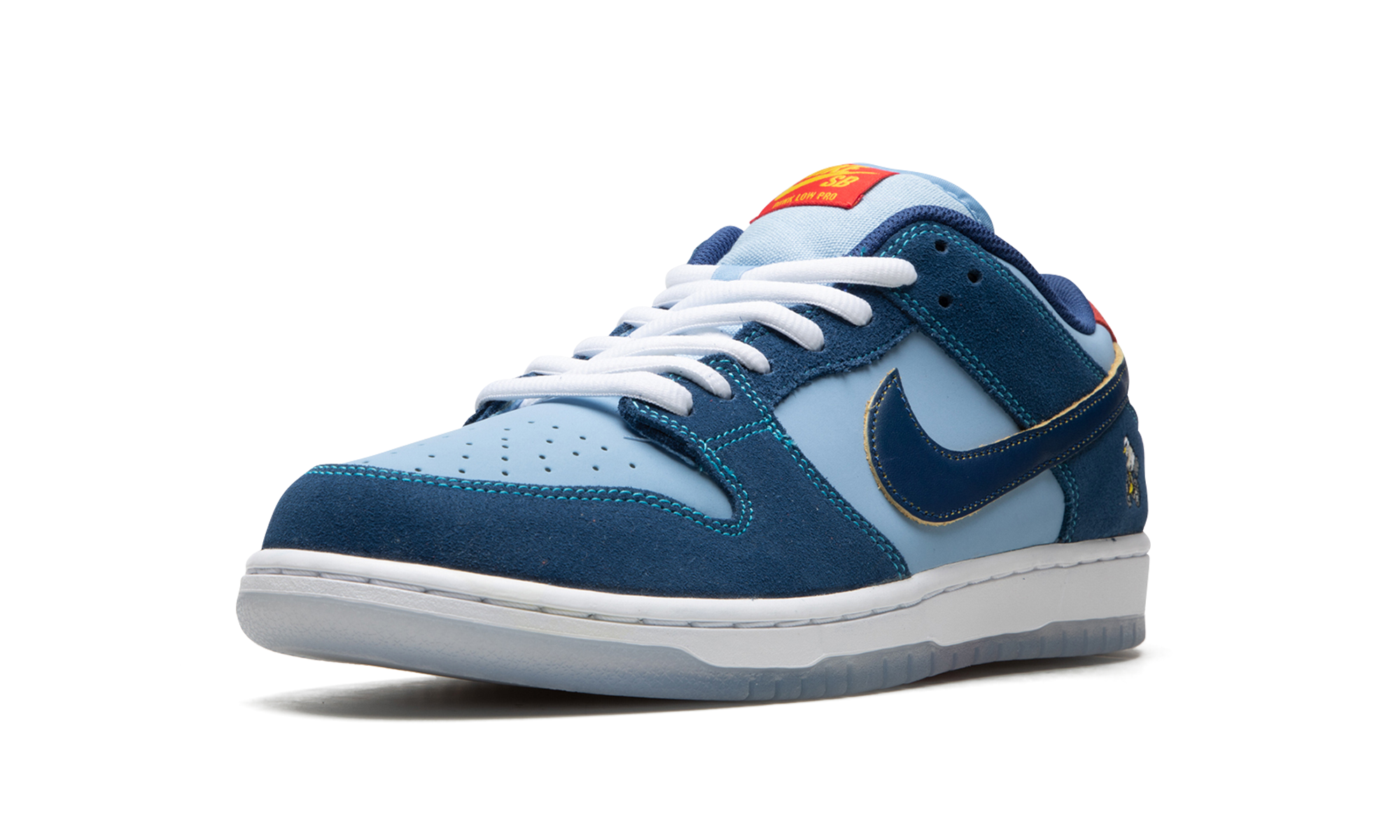 nike sb dunk low pro why so sad+DX5549-400+left diagnol single view