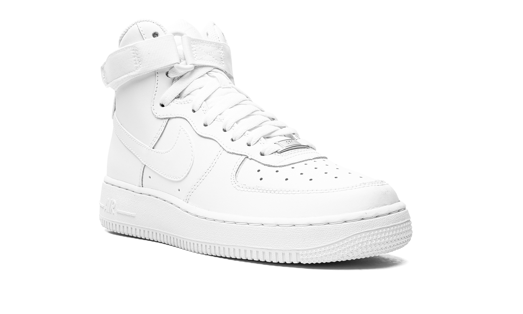 nike air force 1 high le triple white gs+DH2943-111+diagnol right view
