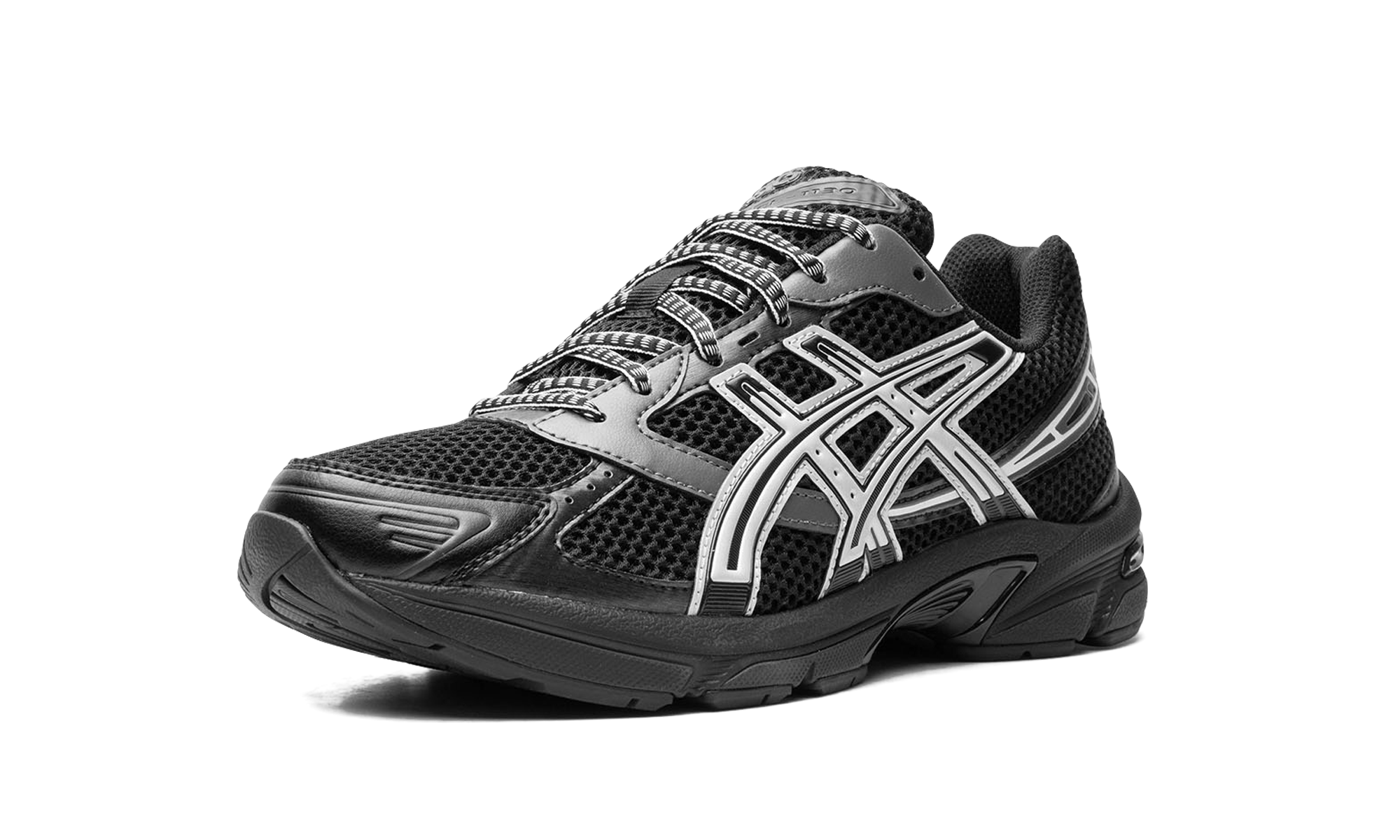 asics gel 1130 black glacier grey+1201A910-001+left diagnol single view