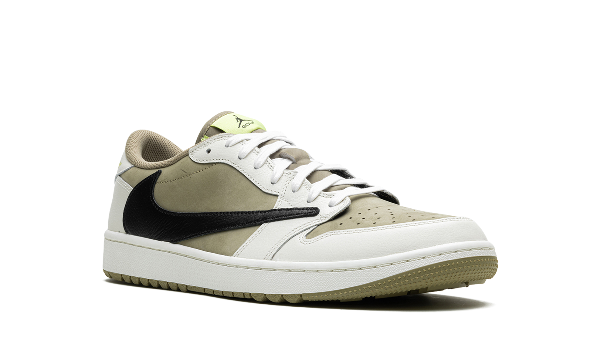 jordan 1 retro low golf travis scott neutral olive+FZ3124-200+diagnol right view