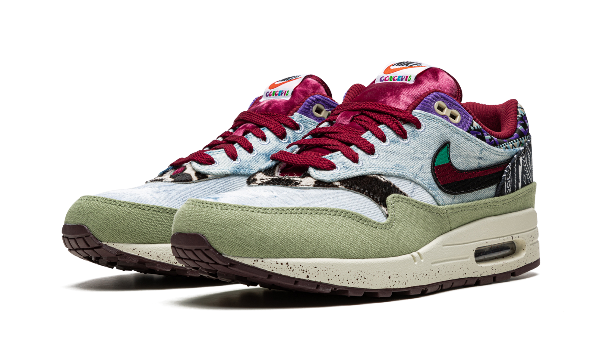 nike air max 1 sp concepts mellow+DN1803-300+diagnol left view