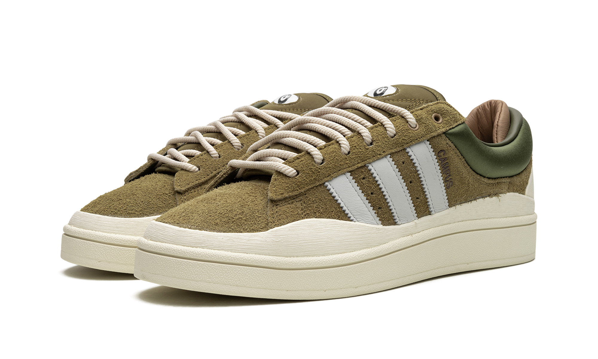 adidas campus light bad bunny wild moss+ID7950+diagnol left view