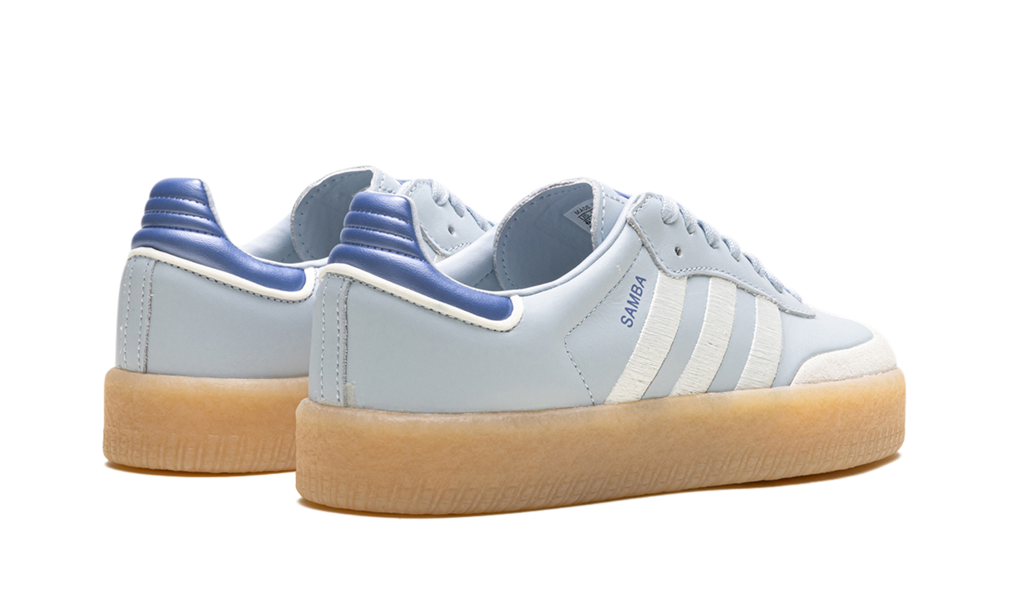 adidas sambae halo blue blue spark metallic women s+IG1953+diagnol right behind view