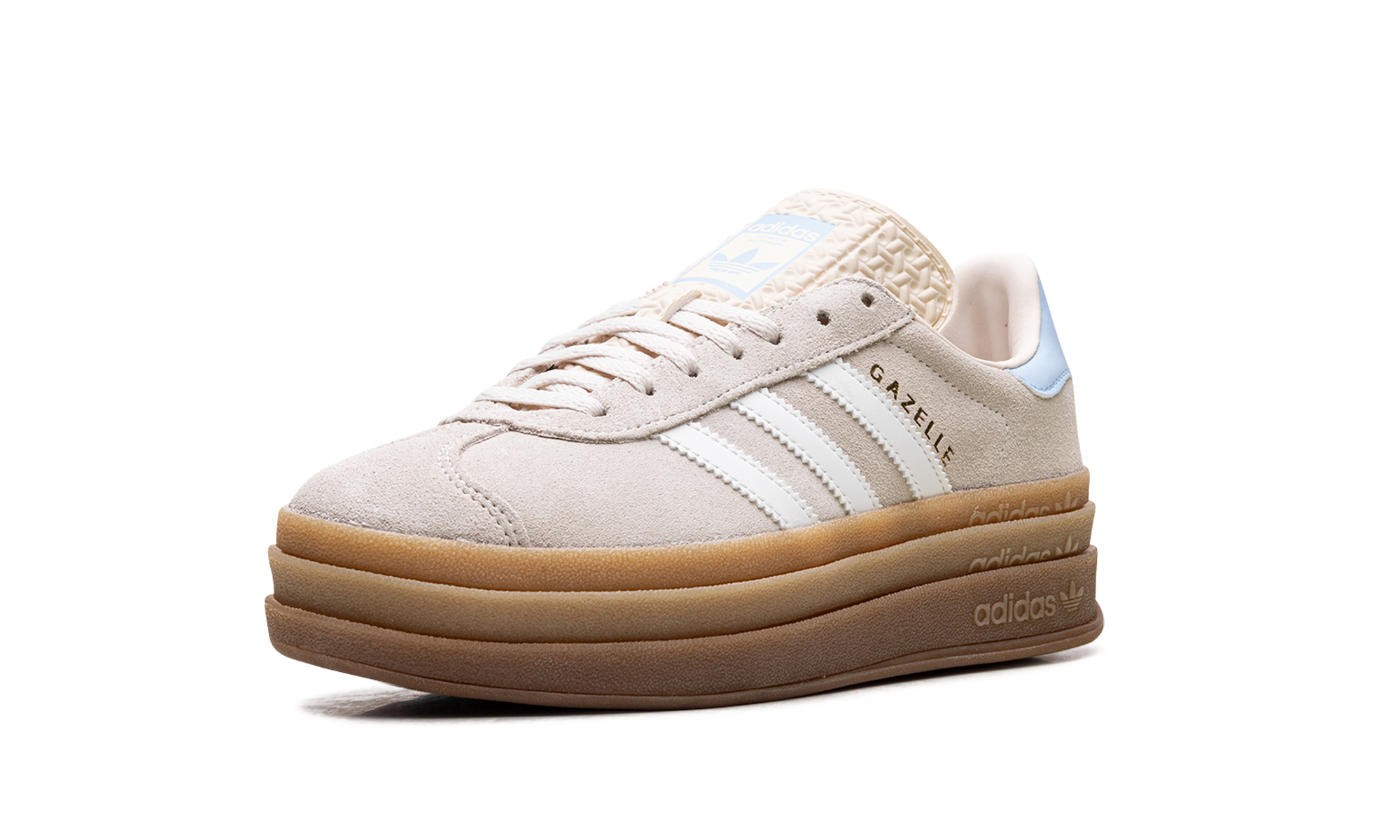 adidas gazelle bold wonder white clear sky kids+JH5540+left diagnol single view