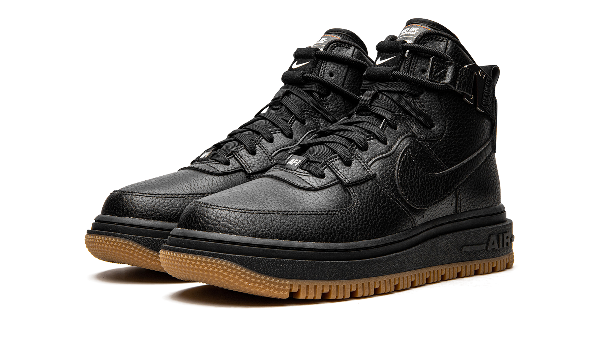 nike air force 1 high utility 2 0 black gum orange women s+DC3584-001+diagnol left view