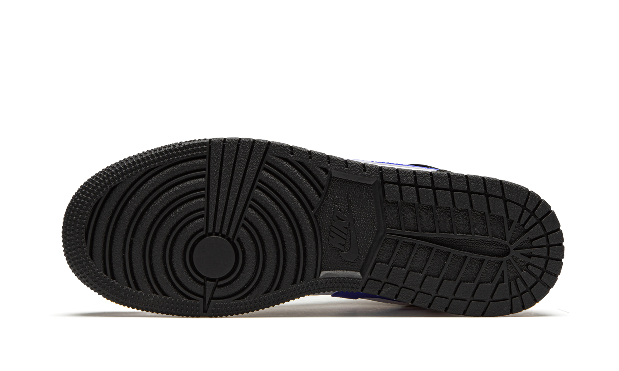 jordan 1 mid black racer blue white gs+554725-084+bottom view