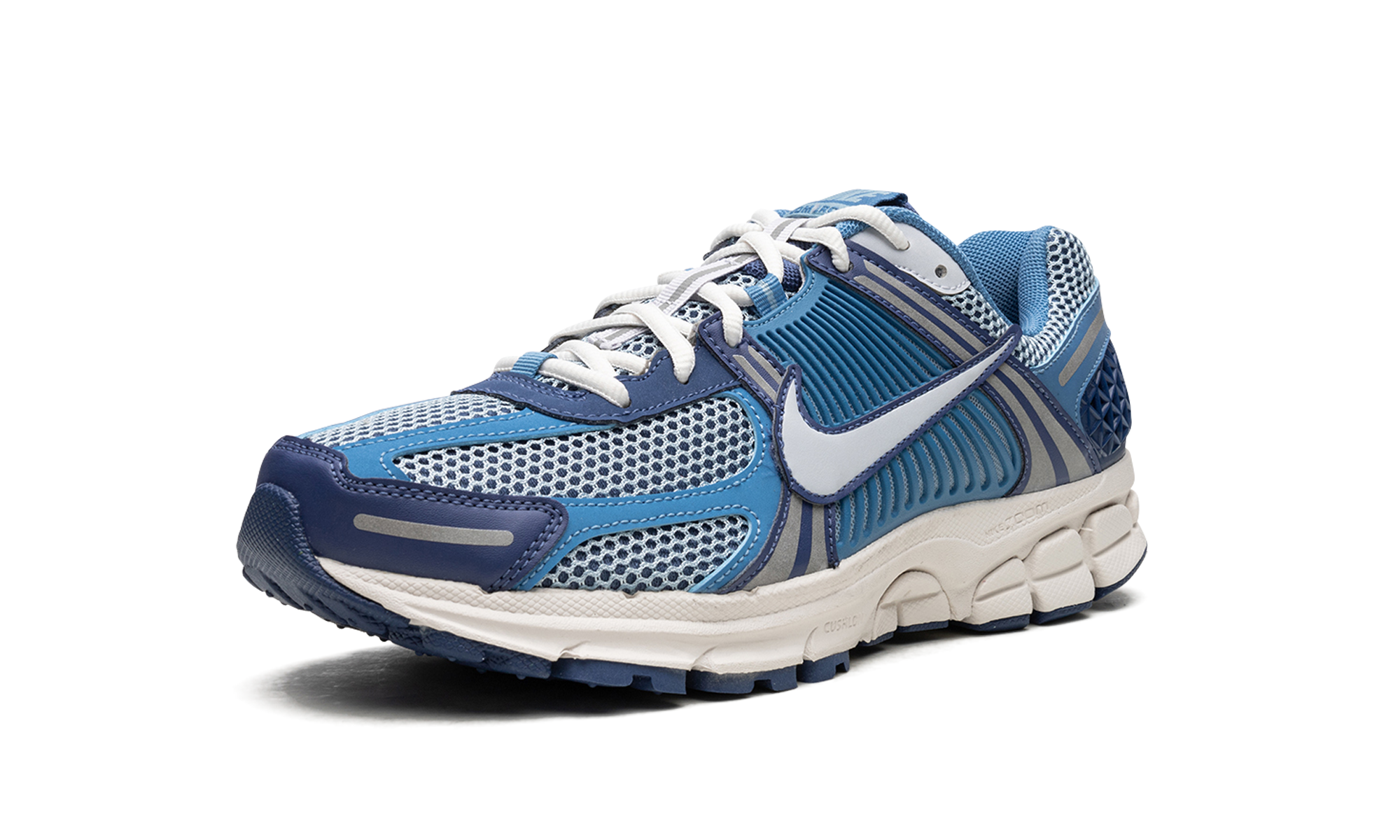 nike zoom vomero 5 mystic navy worn blue+FB9149-400+left diagnol single view