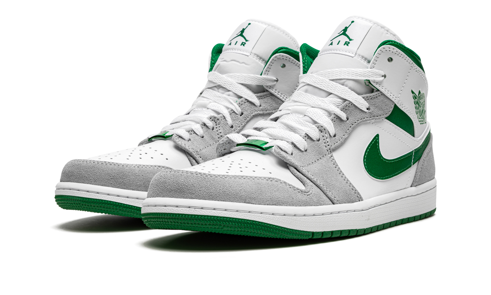 jordan 1 mid se grey green+DC7294-103+diagnol left view