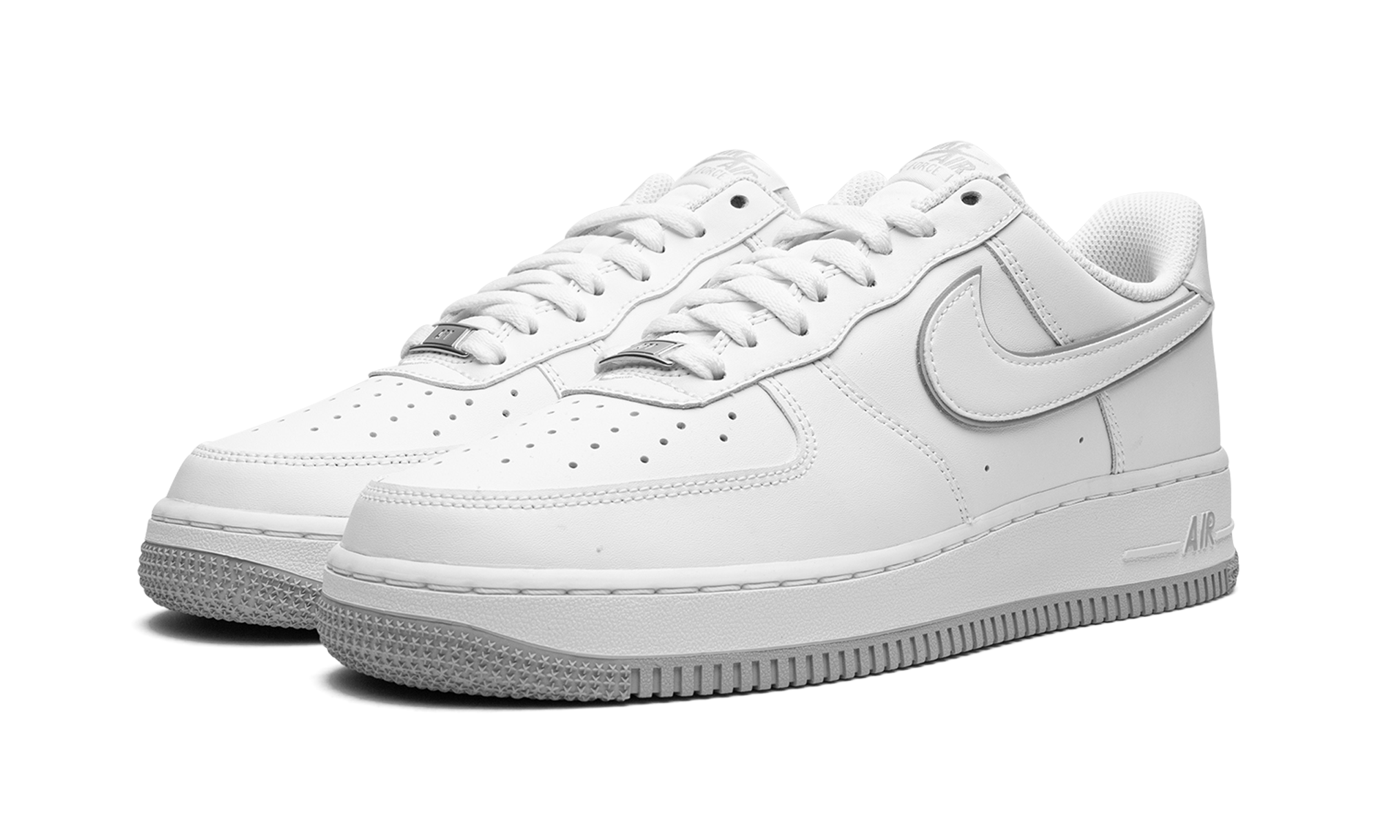 nike air force 1 07 low white wolf grey sole+DV0788-100+diagnol left view