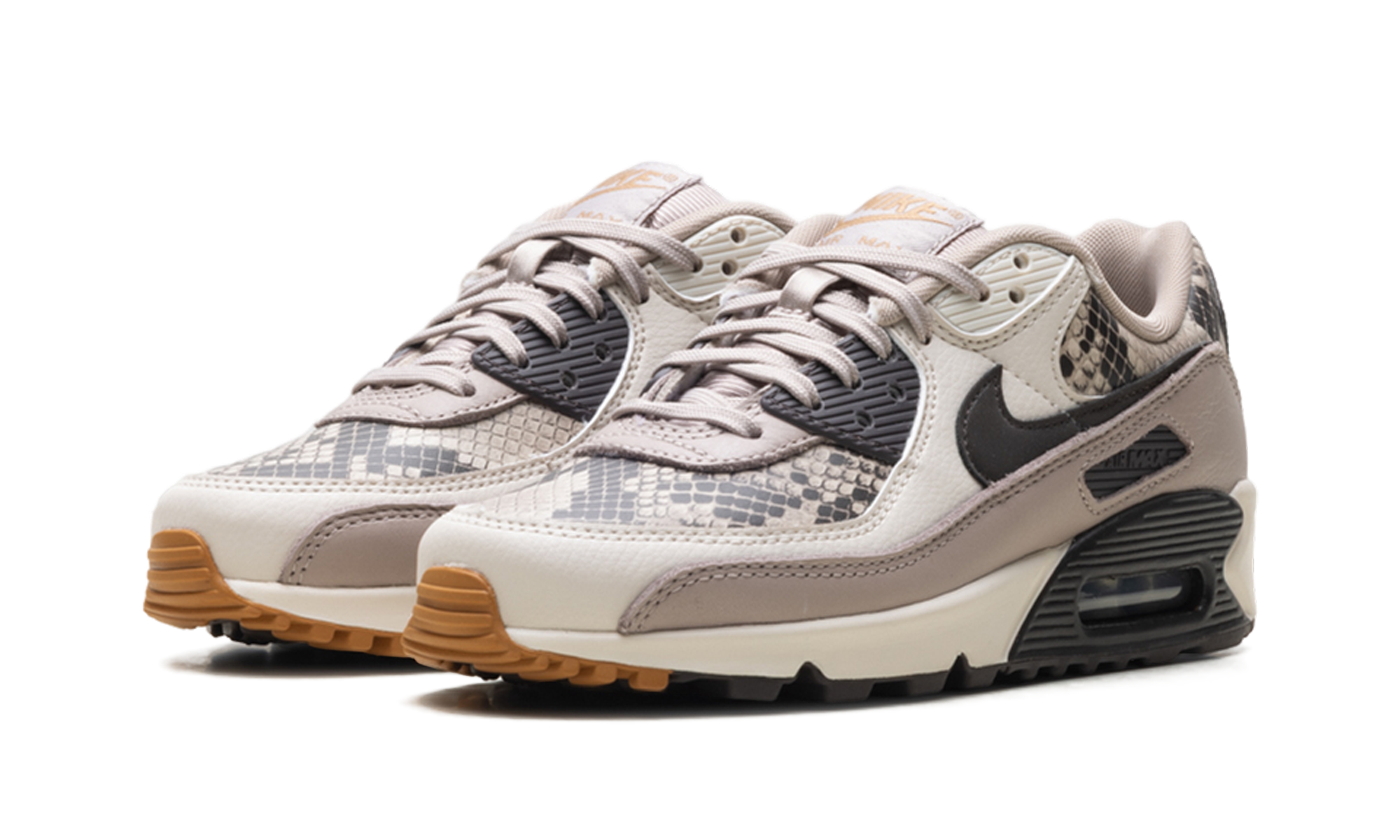 nike air max 90 se tan snakeskin women s+HF1212-200+diagnol left view