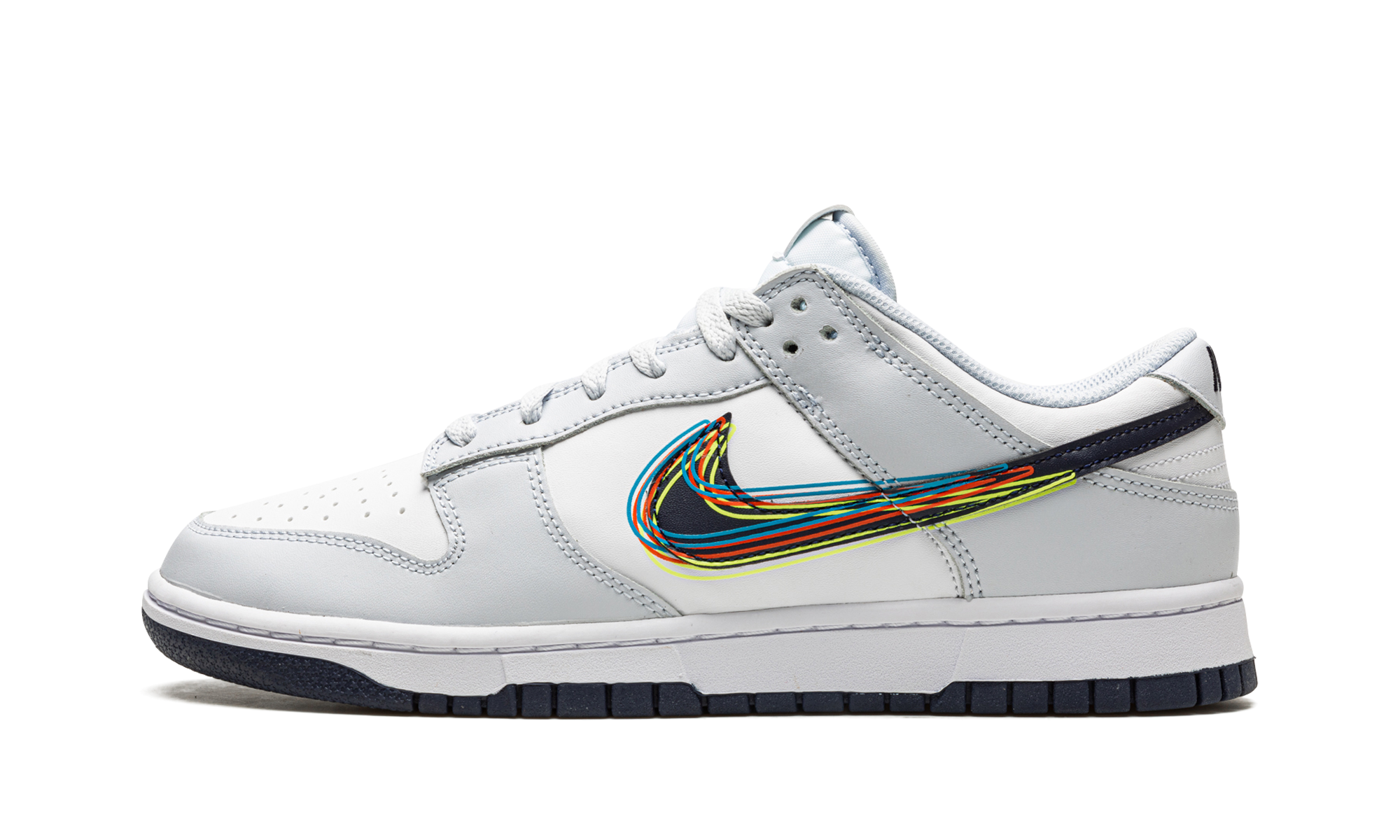 nike dunk low 3d swoosh+DV6482-100+diagnol right view 1