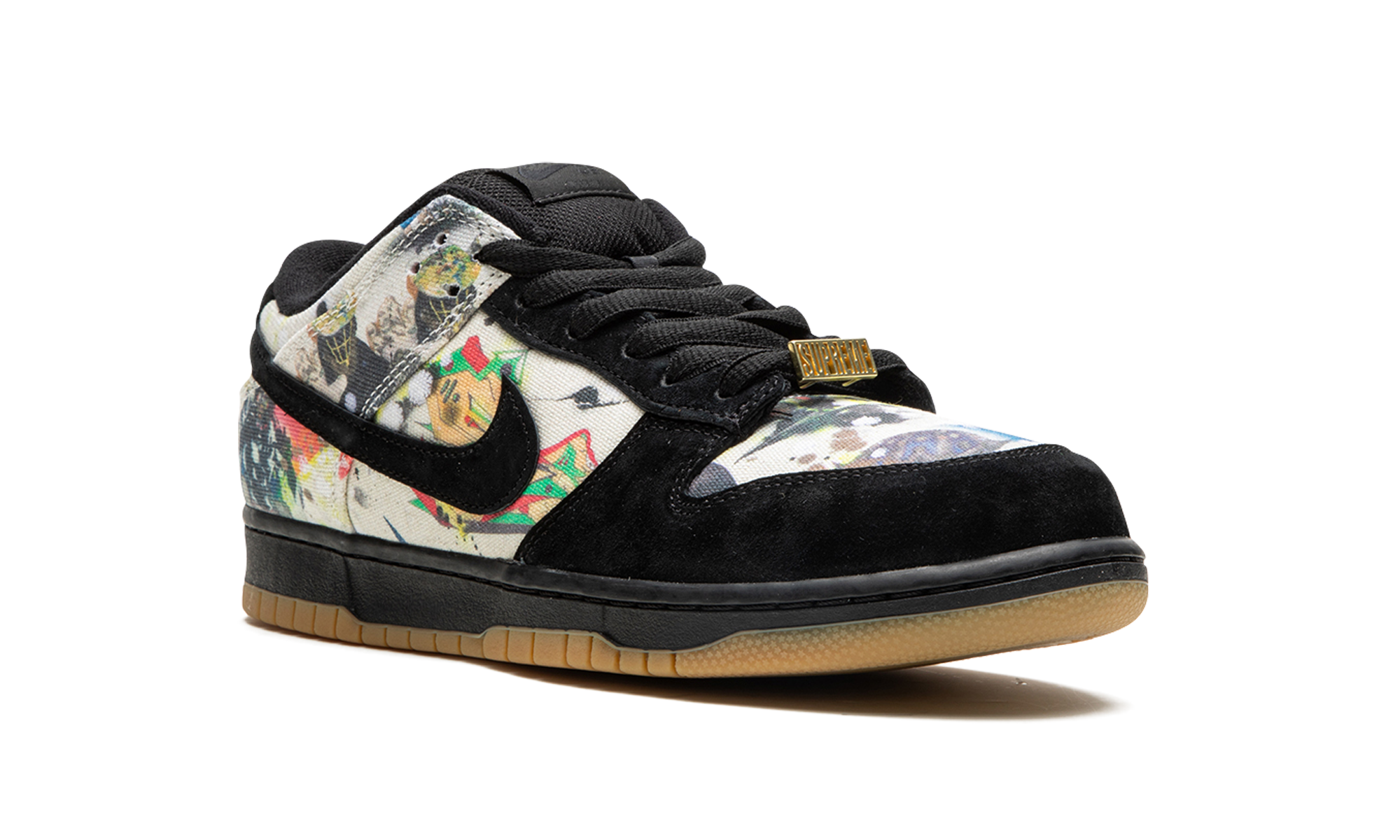 nike sb dunk low supreme rammellzee+FD8778-001+diagnol right view