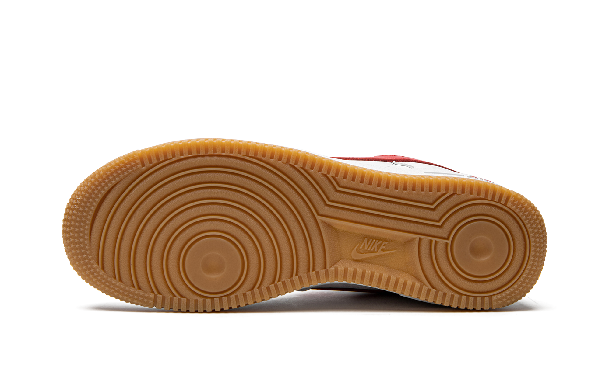 nike air force 1 07 low color of the month university red gum+DJ3911-102+bottom view