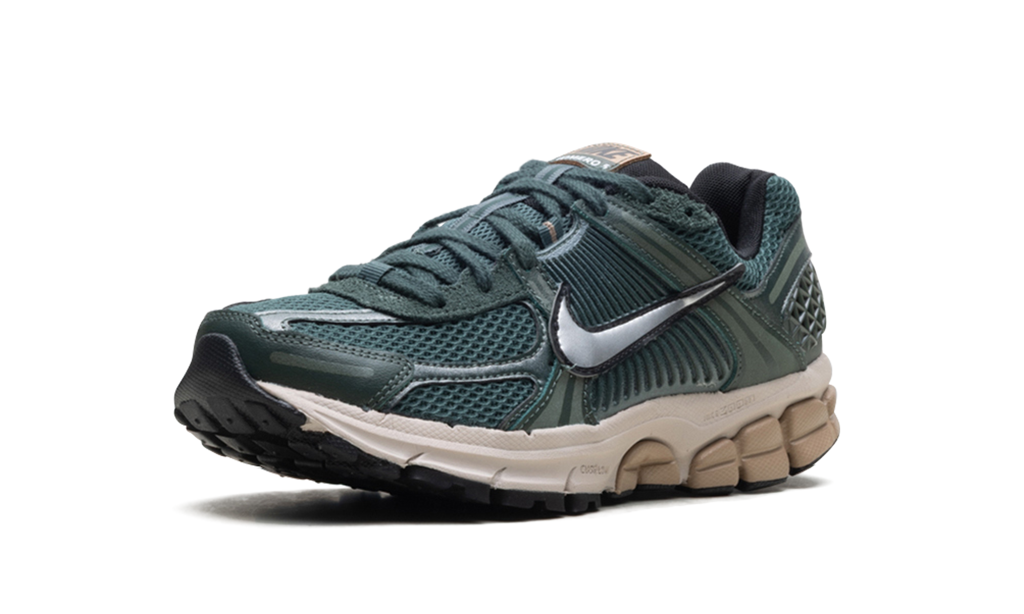 nike zoom vomero 5 vintage green light orewood brown hemp chrome women s+FN6742-300+left diagnol single view