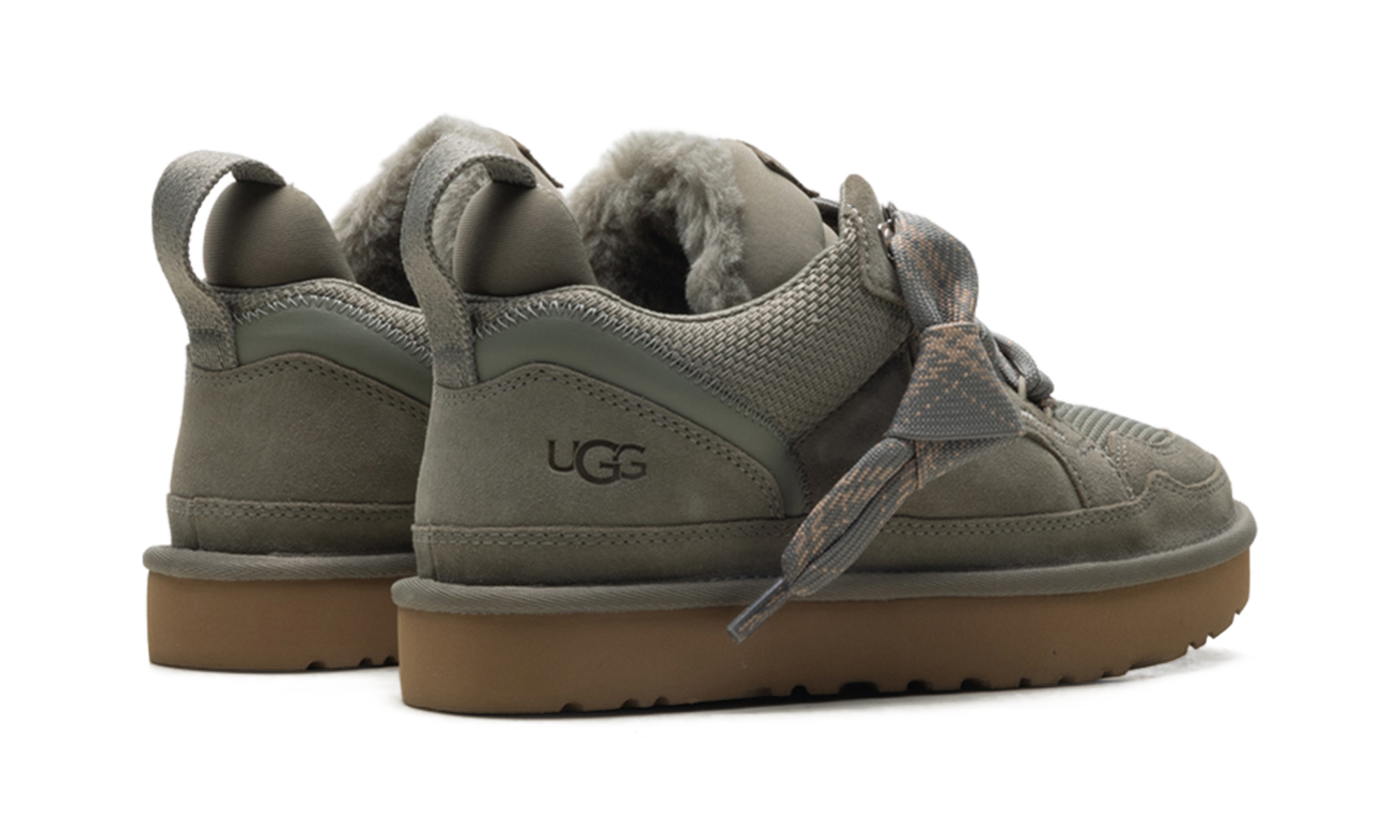 ugg lowmel moss green women s+1144032-MSG+diagnol right behind view