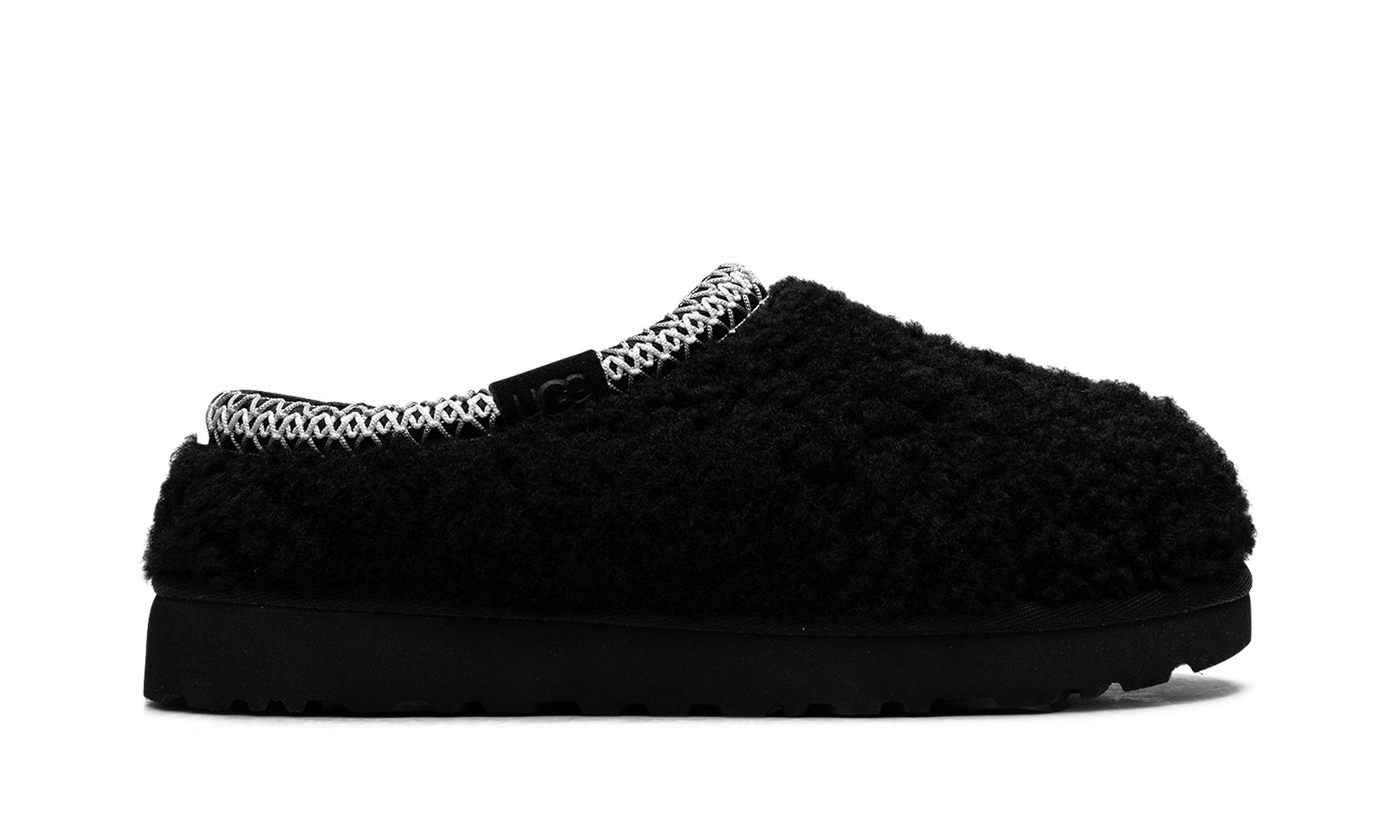 ugg tasman maxi curly slipper black women s+1158356-BLK+right view