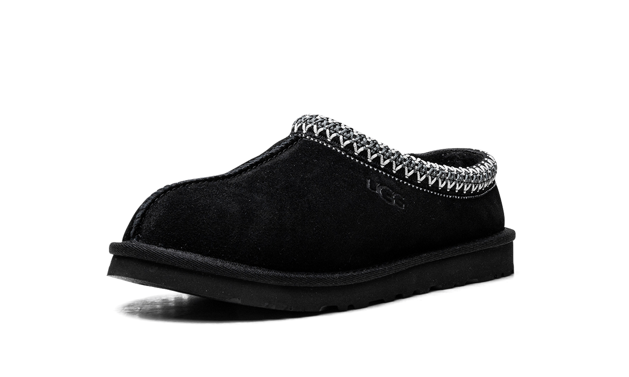ugg tasman slipper black+5950-BLK+left diagnol single view
