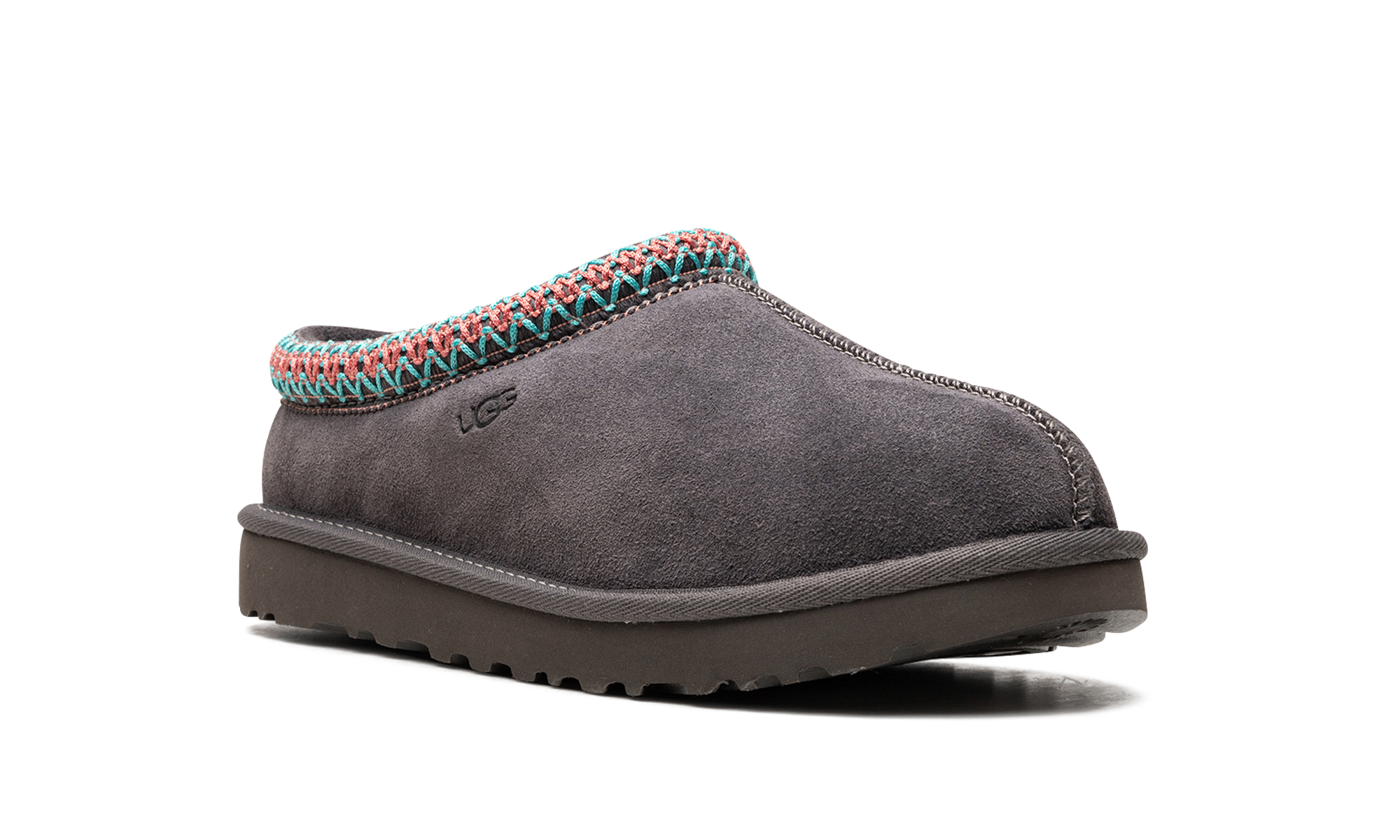 ugg tasman slipper dark grey women s+5955-DGRY+diagnol right view