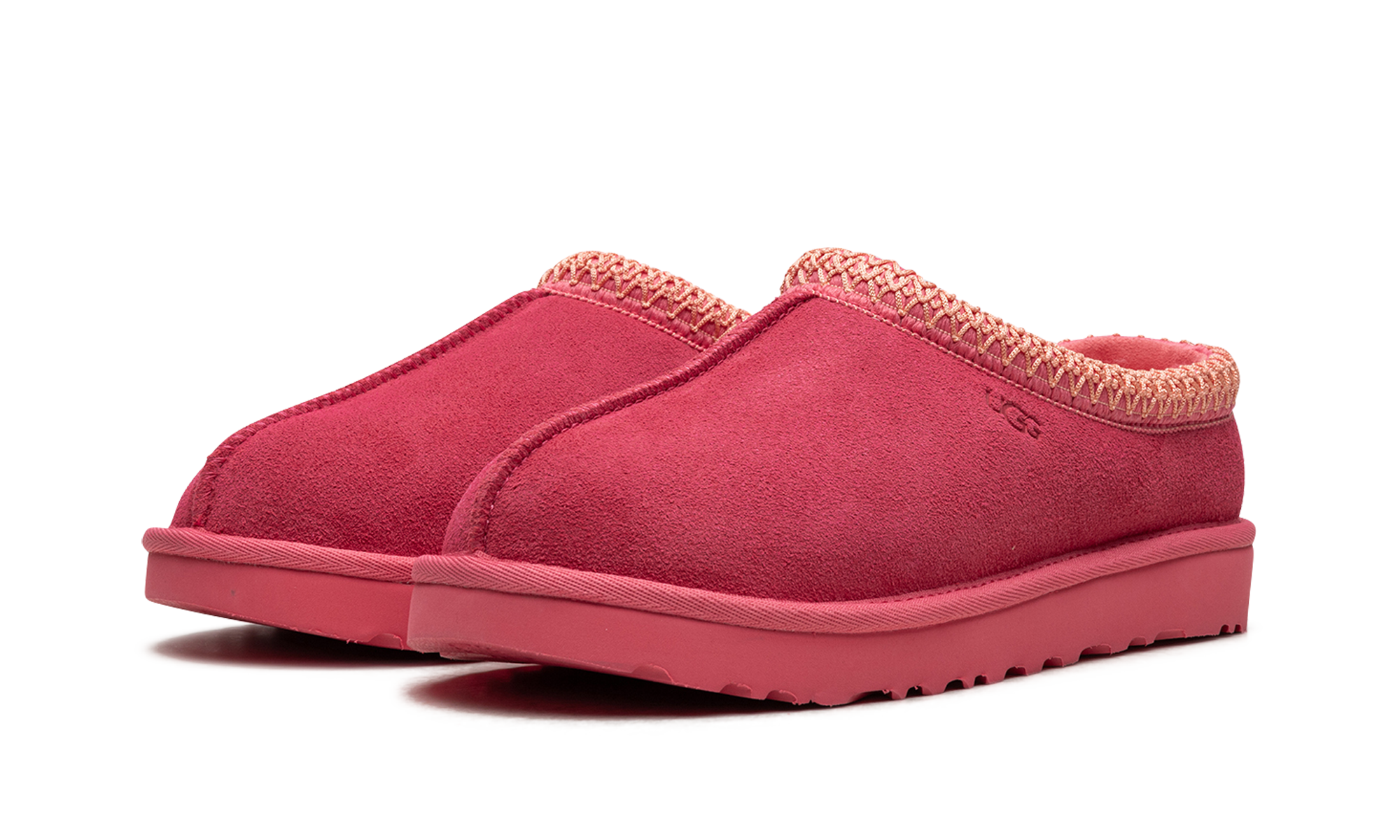 ugg tasman slipper pink glow women s+5955-PGW+diagnol left view