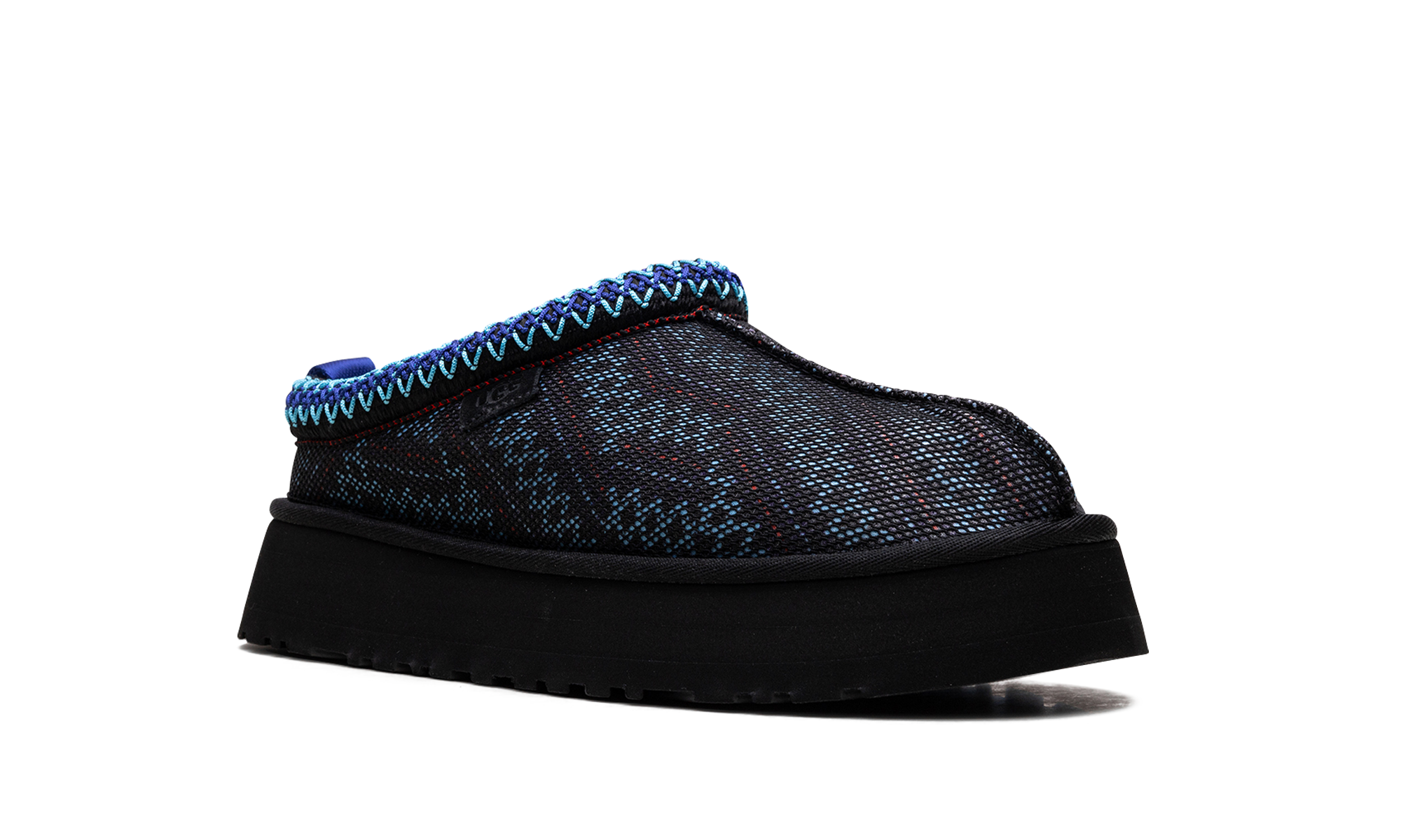 ugg tazz maxi tasman slipper black women s+1140430-BLK+diagnol right view