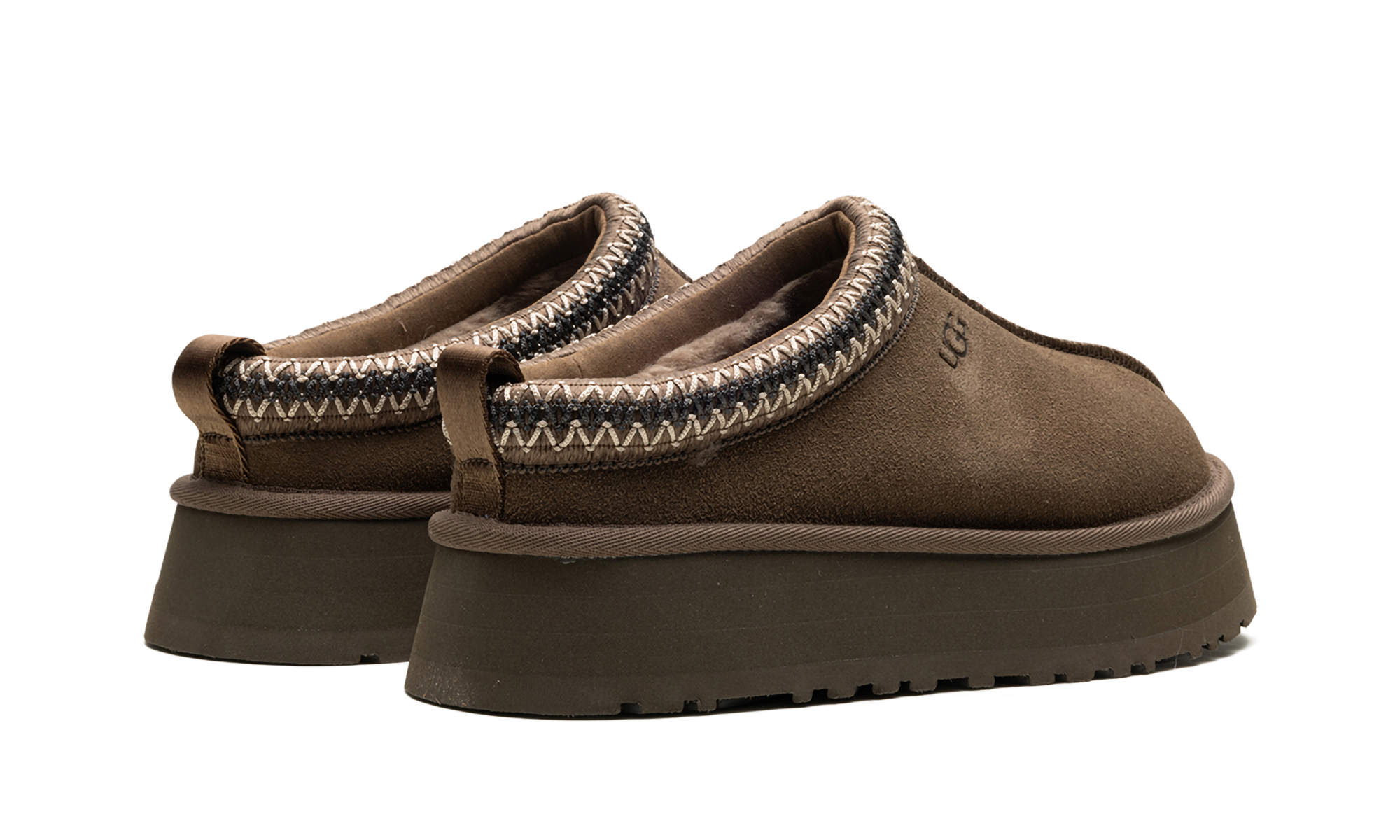 ugg tazz slipper hickory women s+1122553-HCK+diagnol right behind view