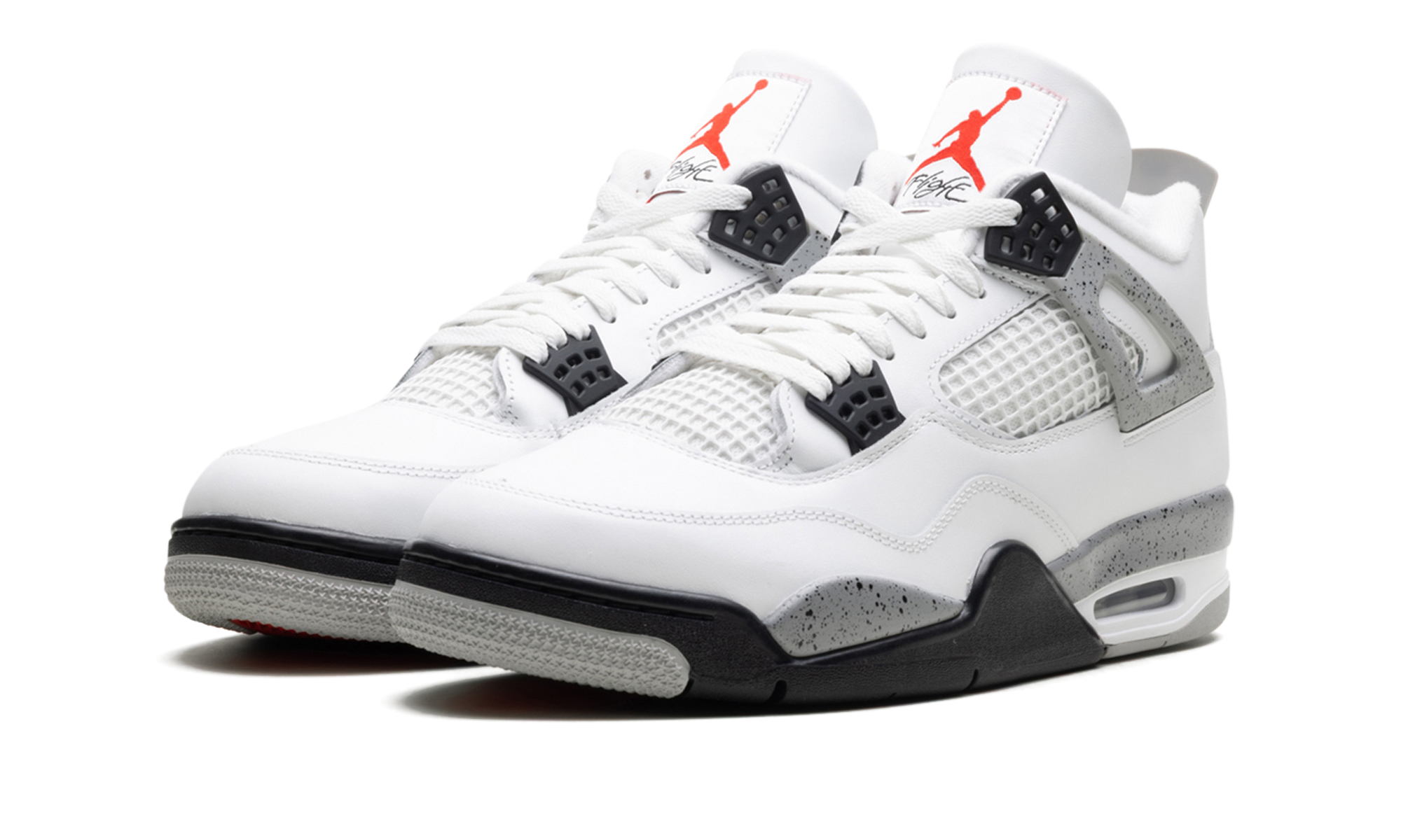 jordan 4 retro white cement 2025+FV5029-100+diagnol left view