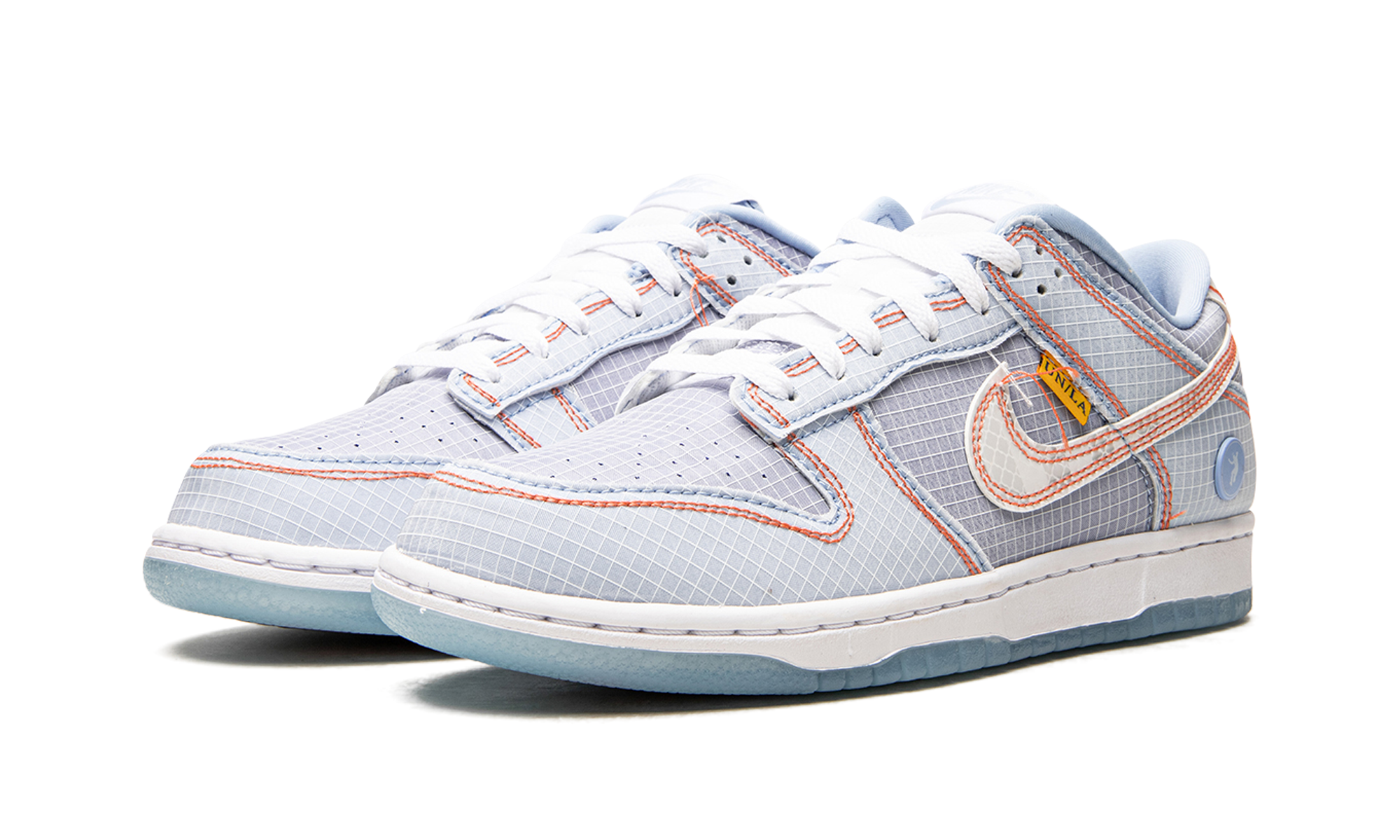 nike dunk low union passport pack argon+DJ9649-400+diagnol left view