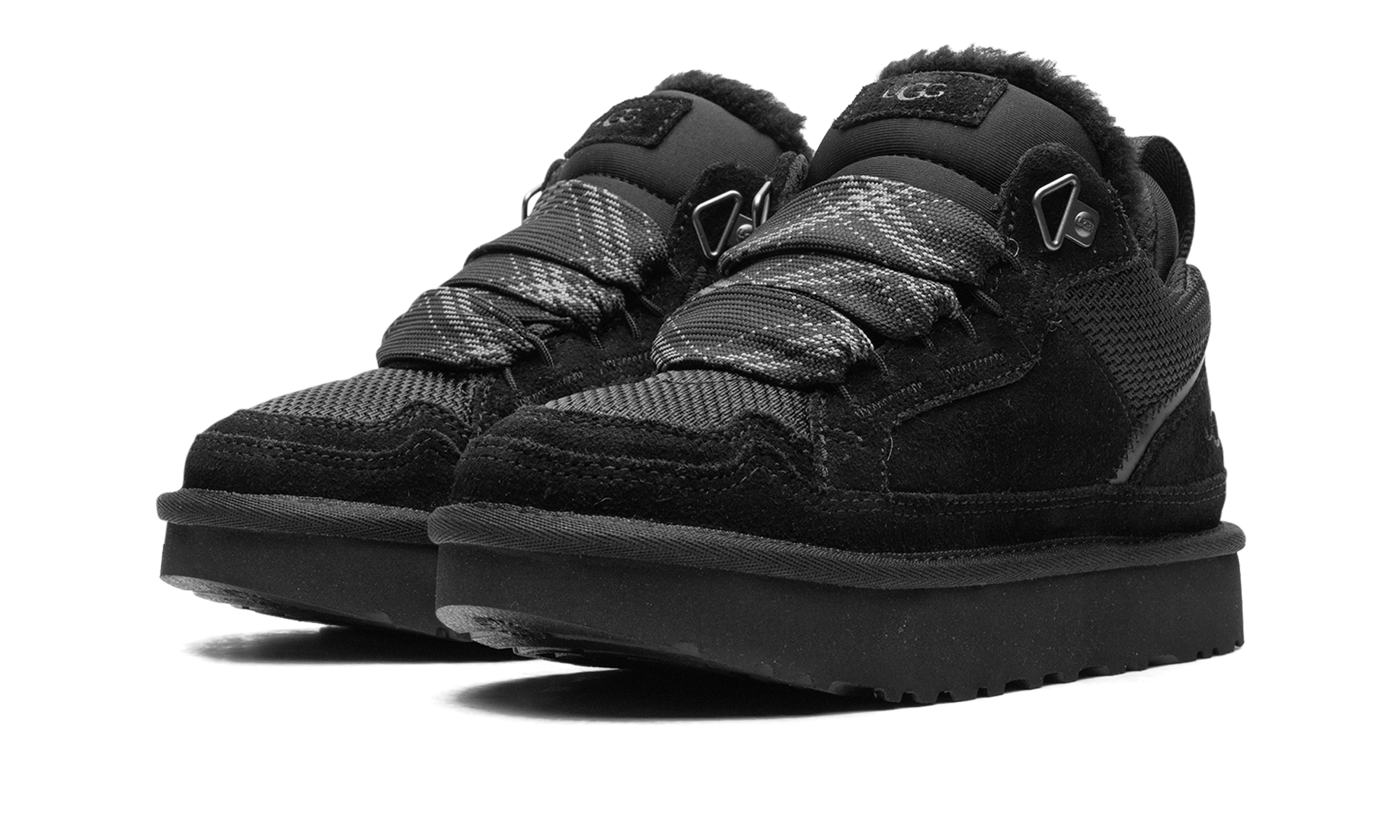 ugg lowmel black women s+1144032-BLK+diagnol left view