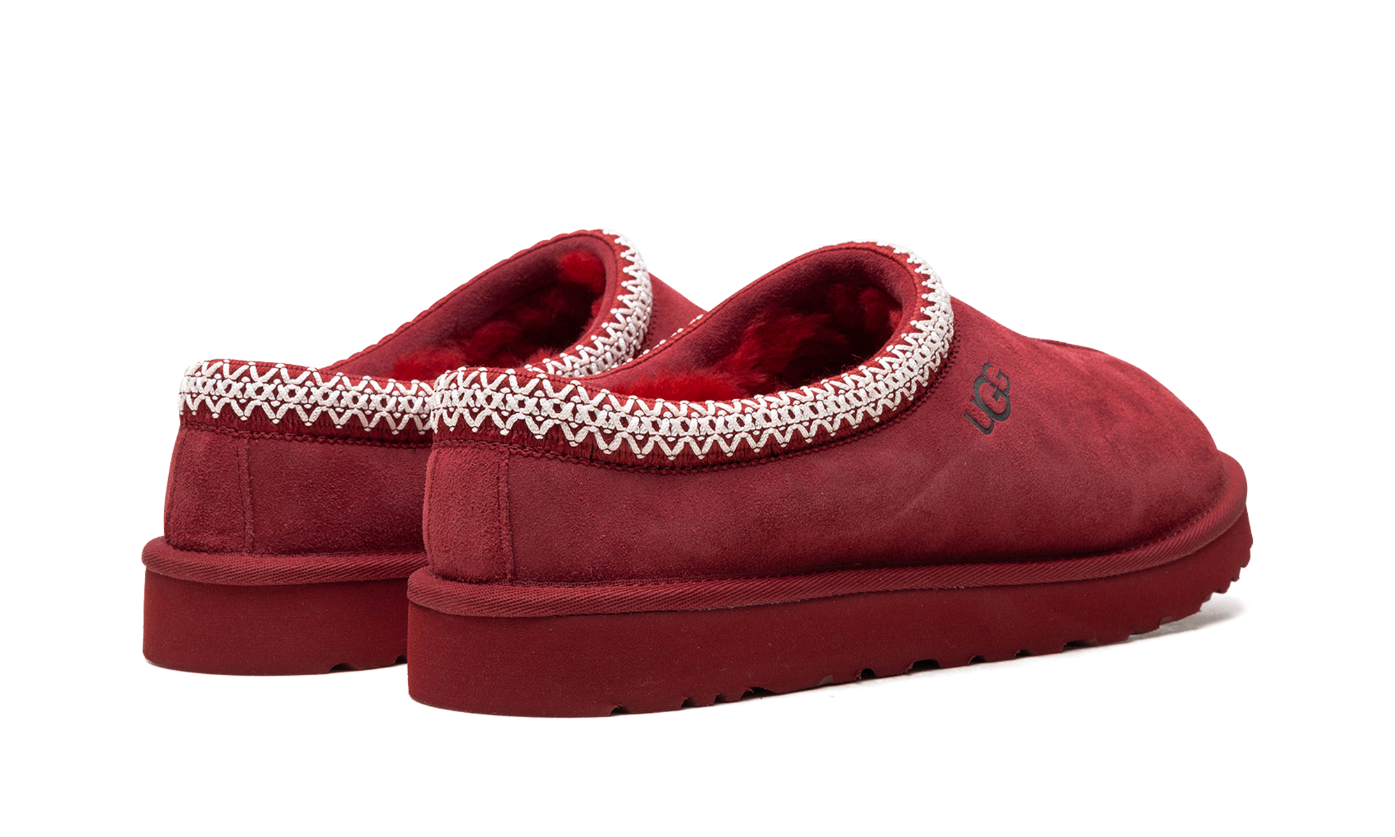 ugg tasman slipper red wine+5950-RWN+diagnol right behind view