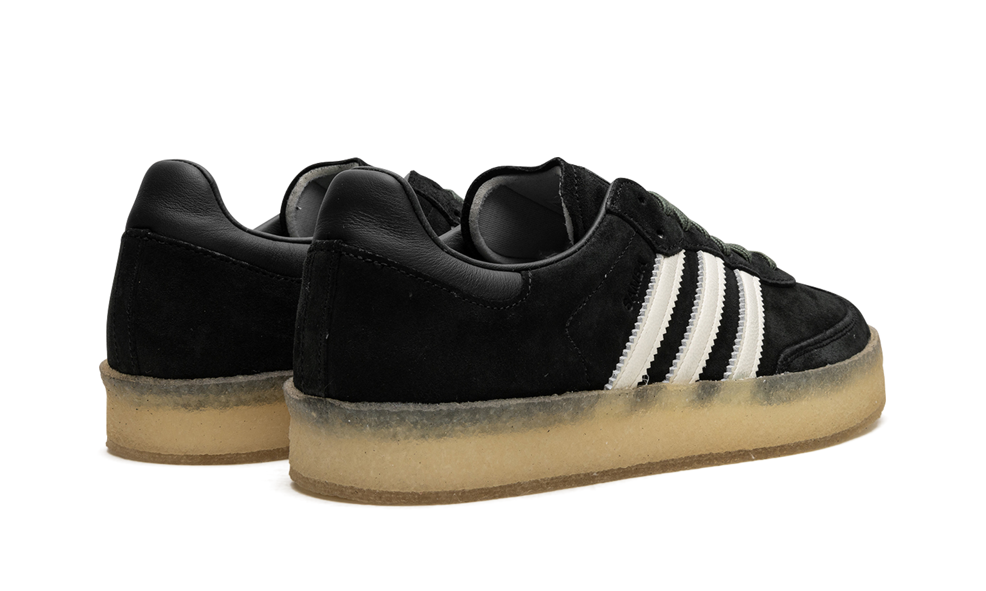 adidas clarks 8th street samba by ronnie fieg shadow green+ID7299+diagnol right behind view