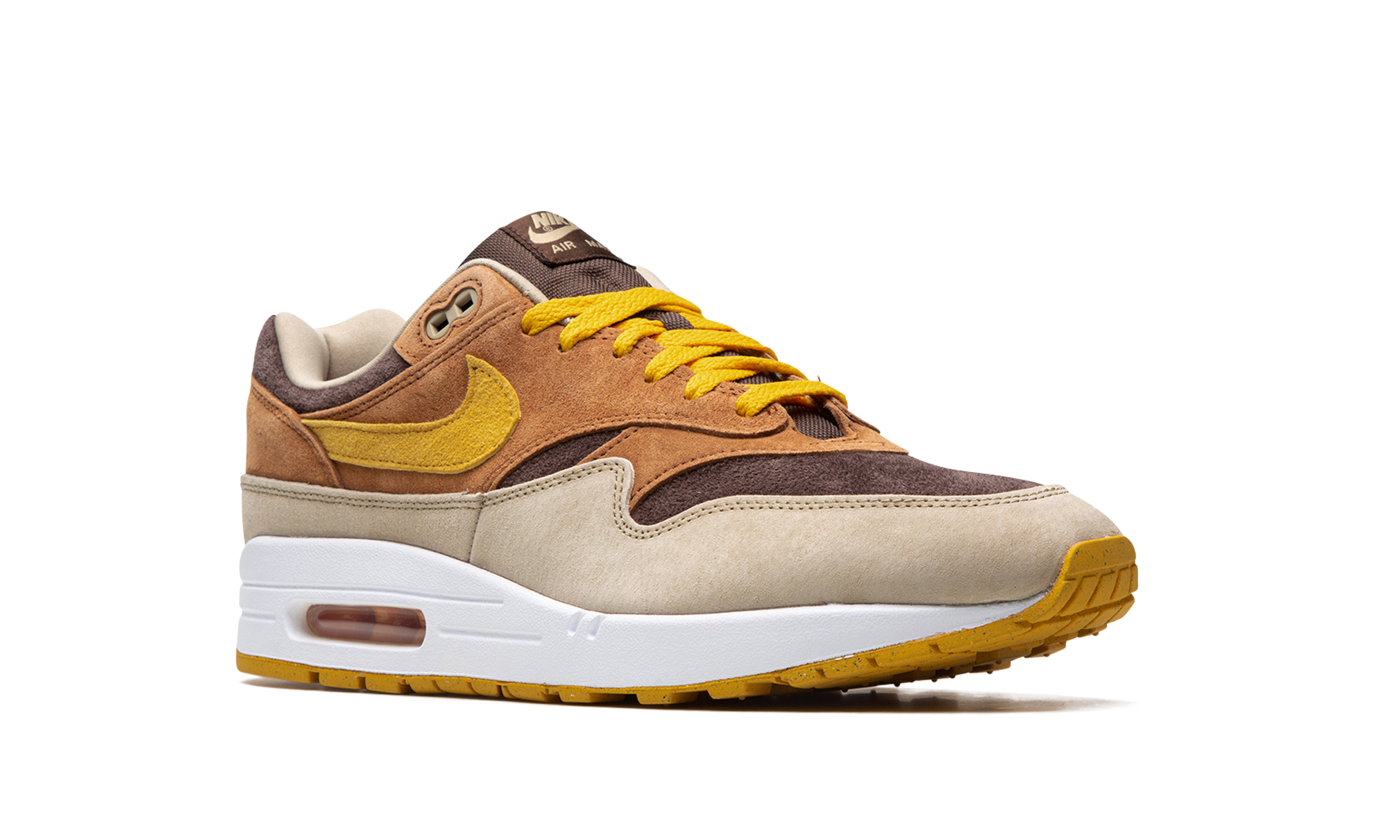 nike air max 1 prm duck pecan yellow ochre+DZ0482-200+diagnol right view