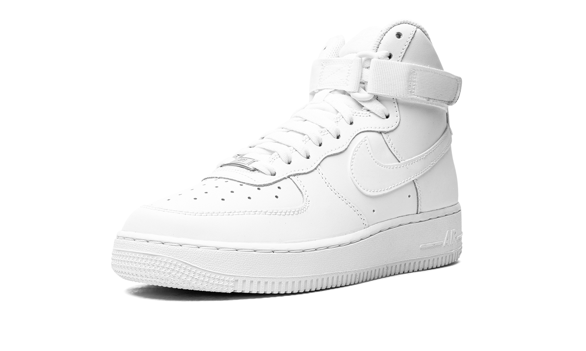 nike air force 1 high le triple white gs+DH2943-111+left diagnol single view