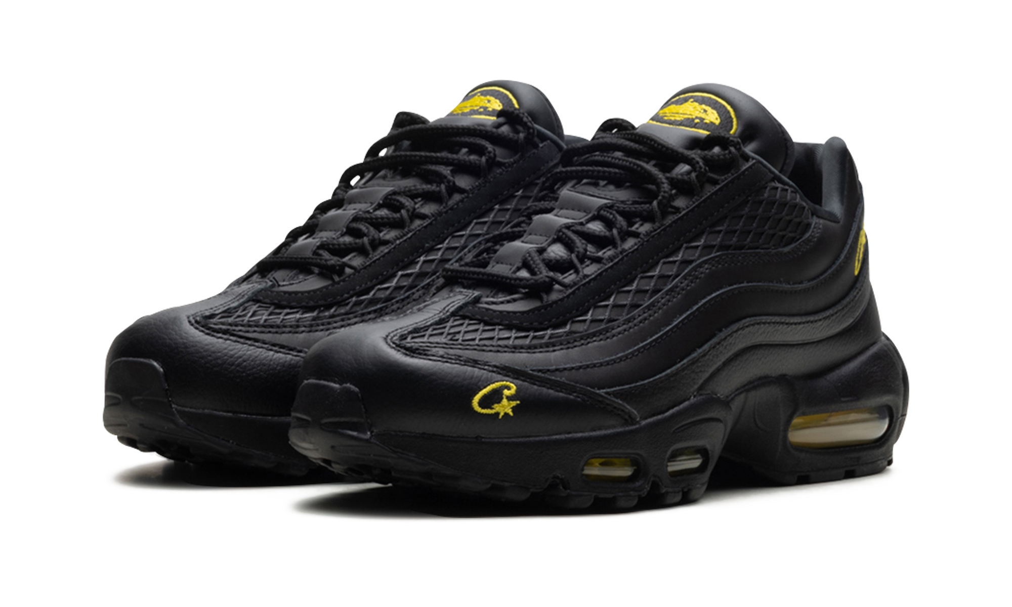 nike air max 95 corteiz honey black+FB2709-003+diagnol left view