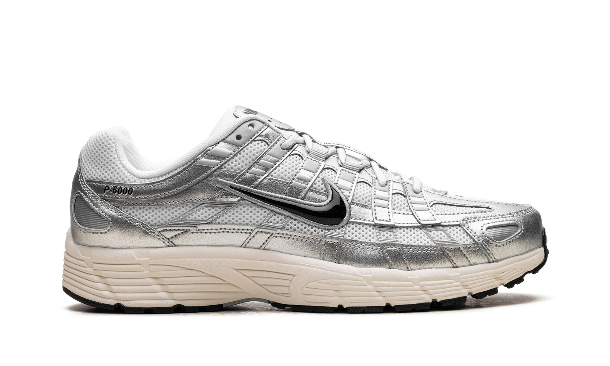 nike p 6000 white metallic silver flat silver black+CD6404-105+right view