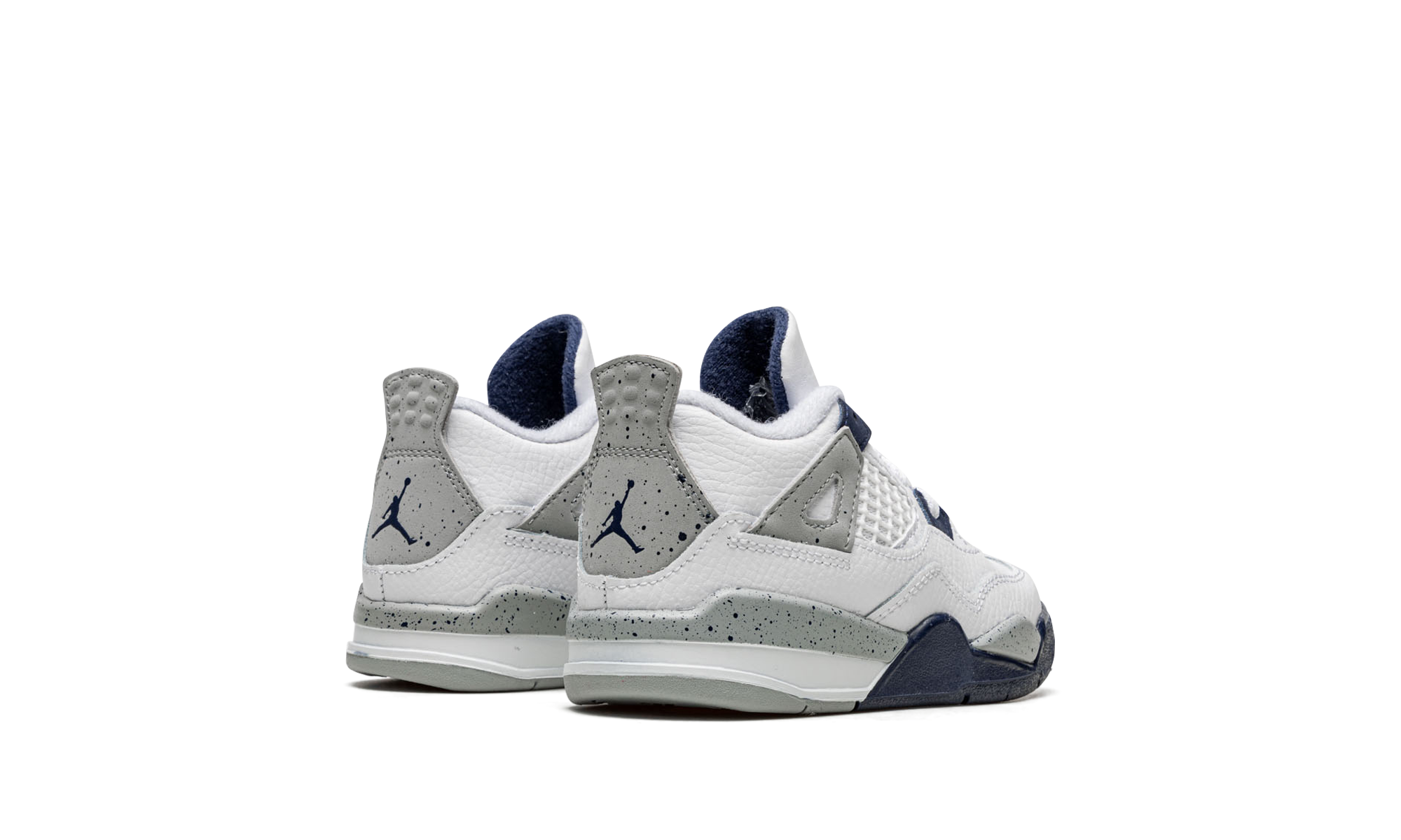 jordan 4 retro midnight navy td+BQ7670-140+diagnol right behind view