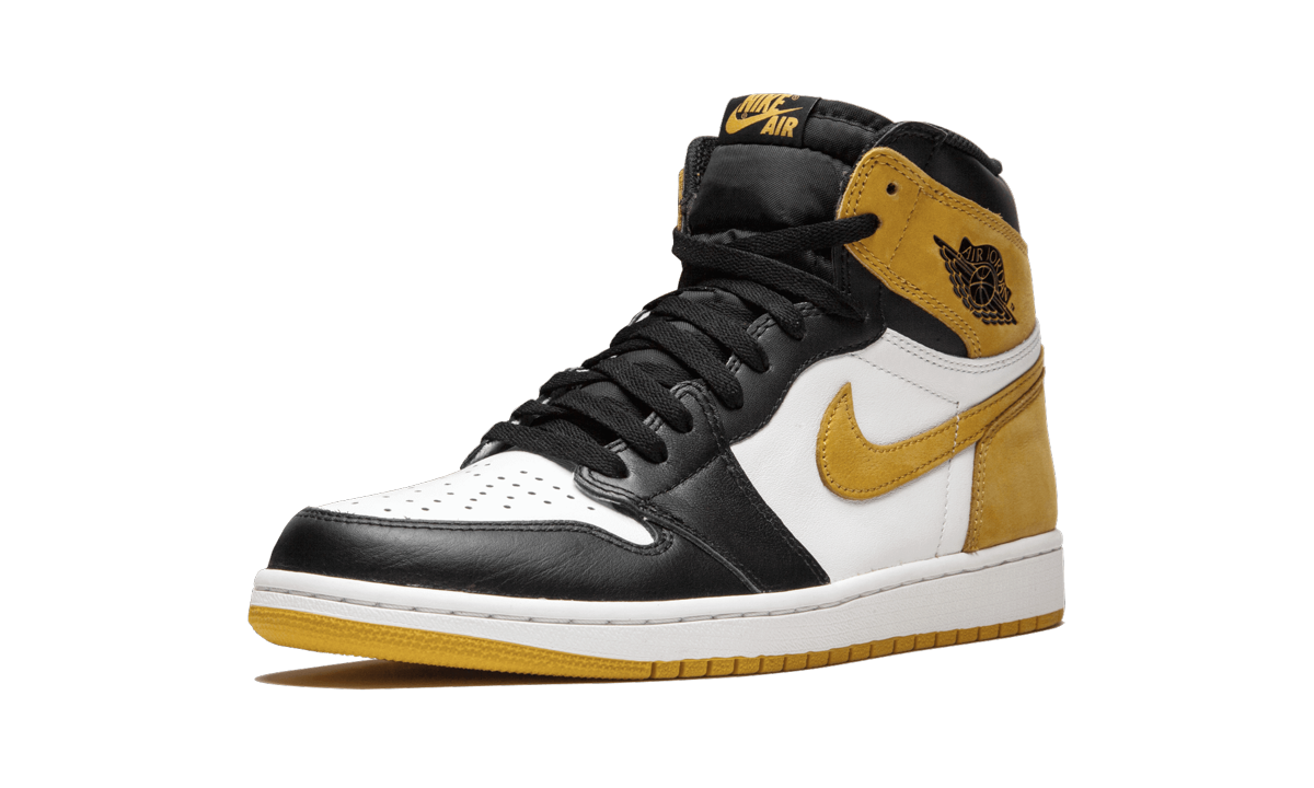 jordan 1 retro high yellow ochre+555088-109+left diagnol single view