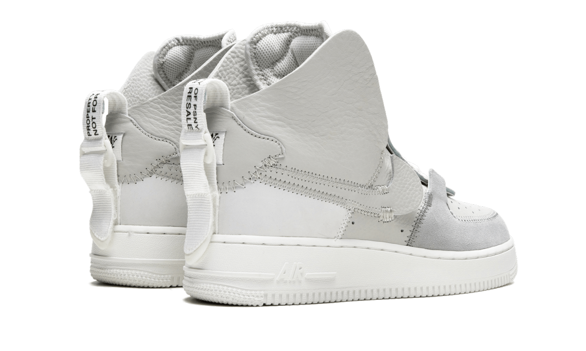 nike air force 1 high psny grey+AO9292-001+diagnol right behind view