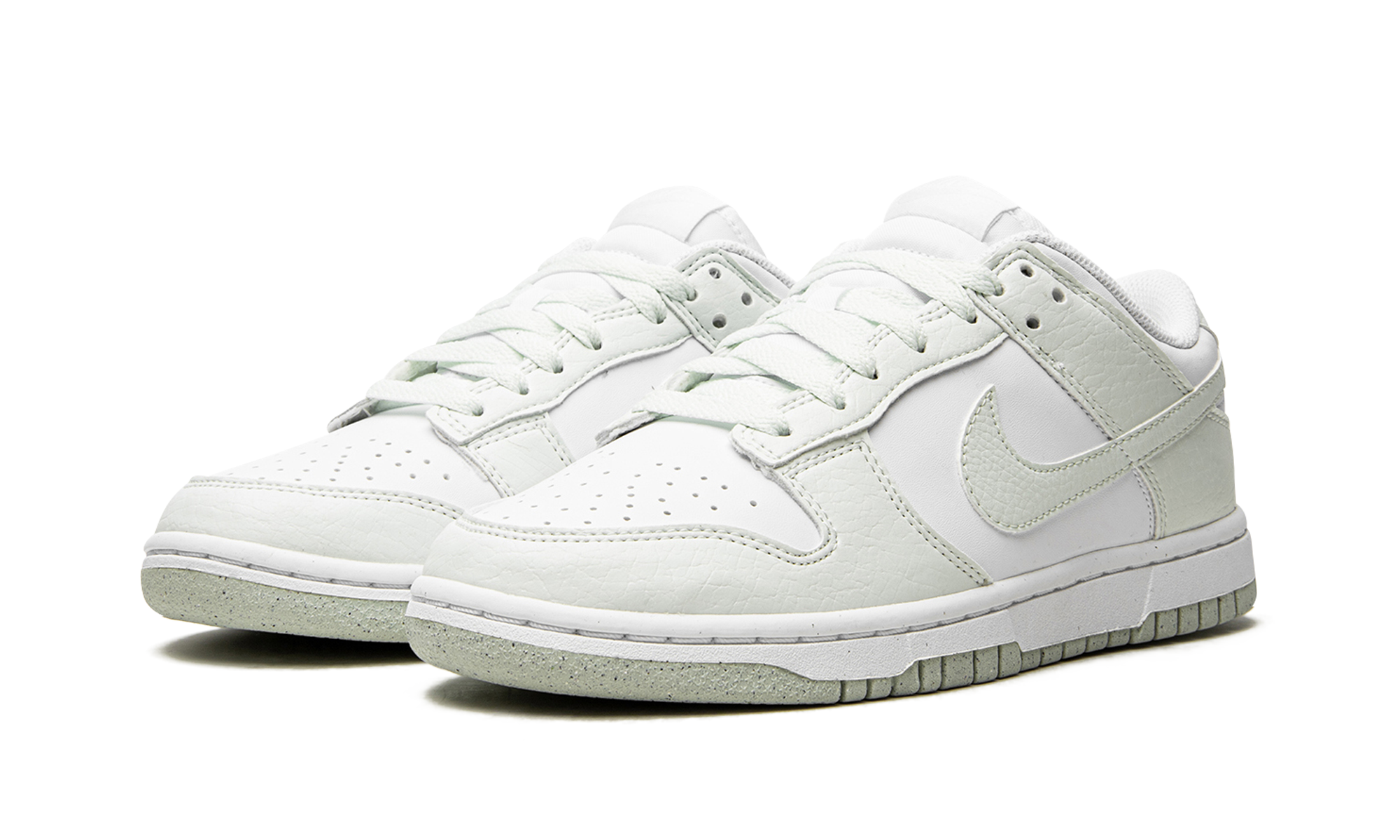nike dunk low next nature white mint women s+DN1431-102+diagnol left view